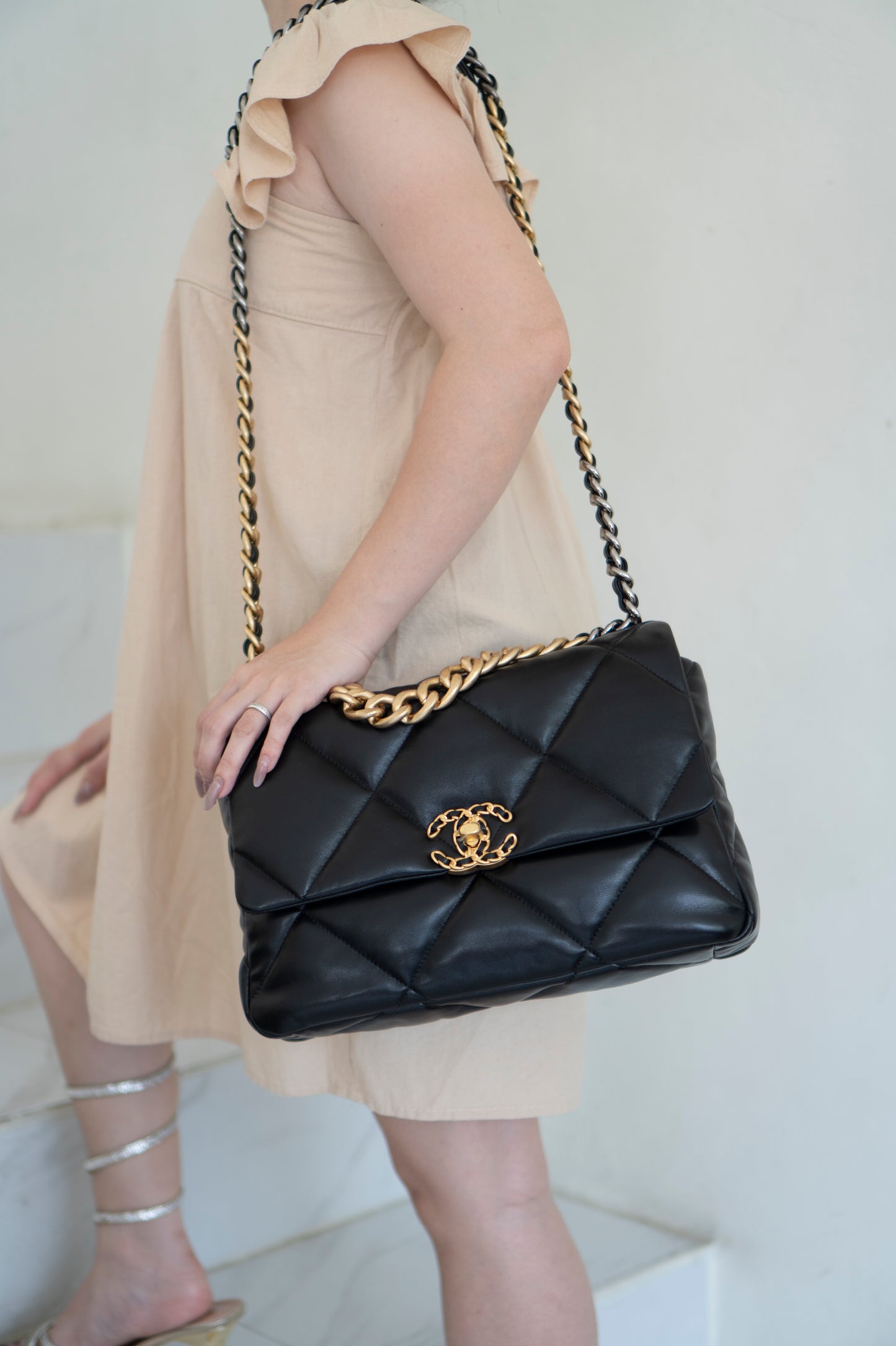 C19 Medium – Black Lambskin with Mixed Hardware