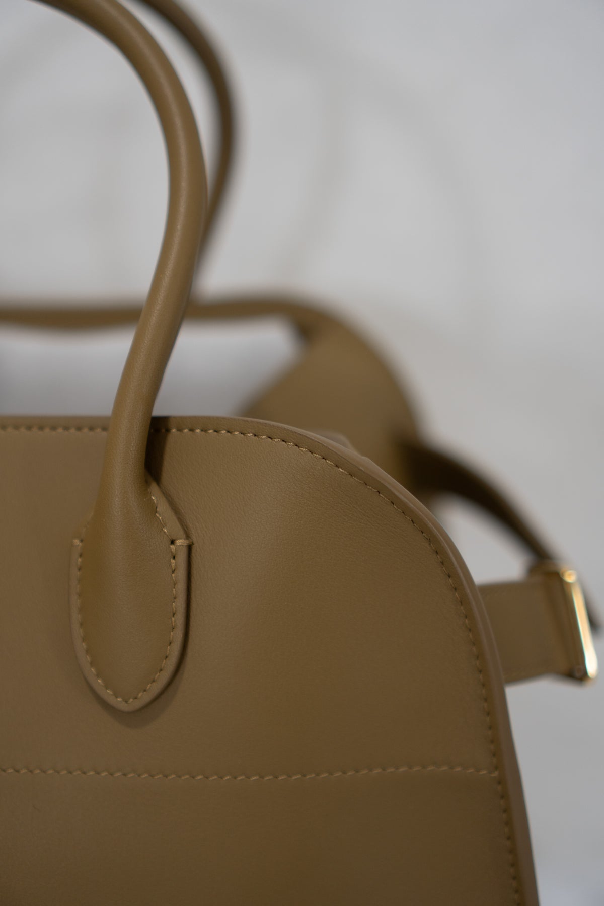 Margaux 12 Bag – Dark Beige Smooth Calfskin Leather with Gold Hardware