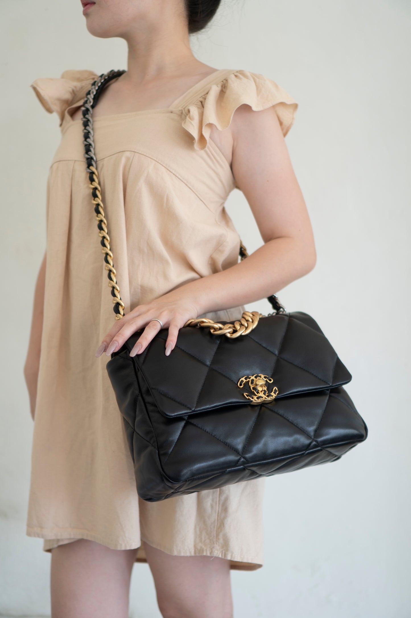 C19 Medium – Black Lambskin with Mixed Hardware