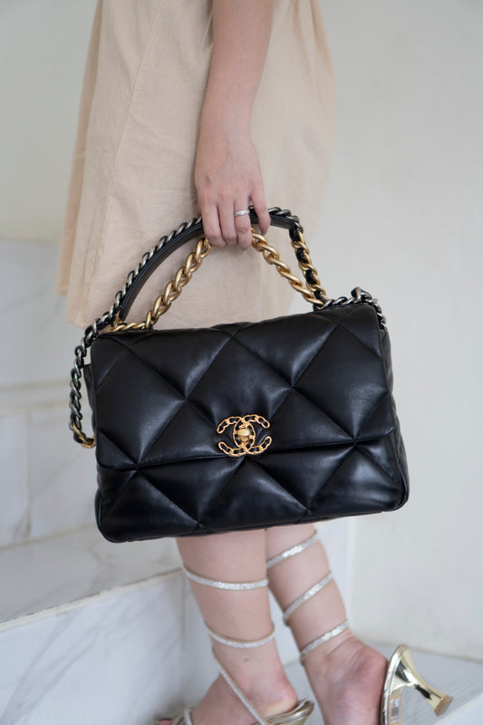 C19 Medium – Black Lambskin with Mixed Hardware