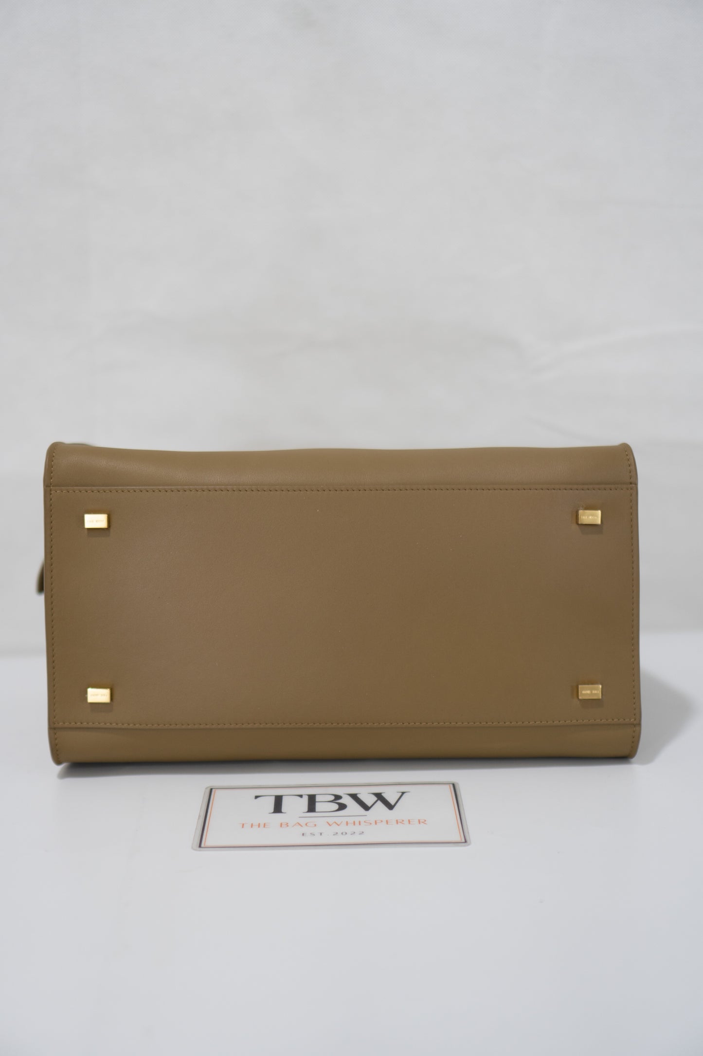 Margaux 12 Bag – Dark Beige Smooth Calfskin Leather with Gold Hardware