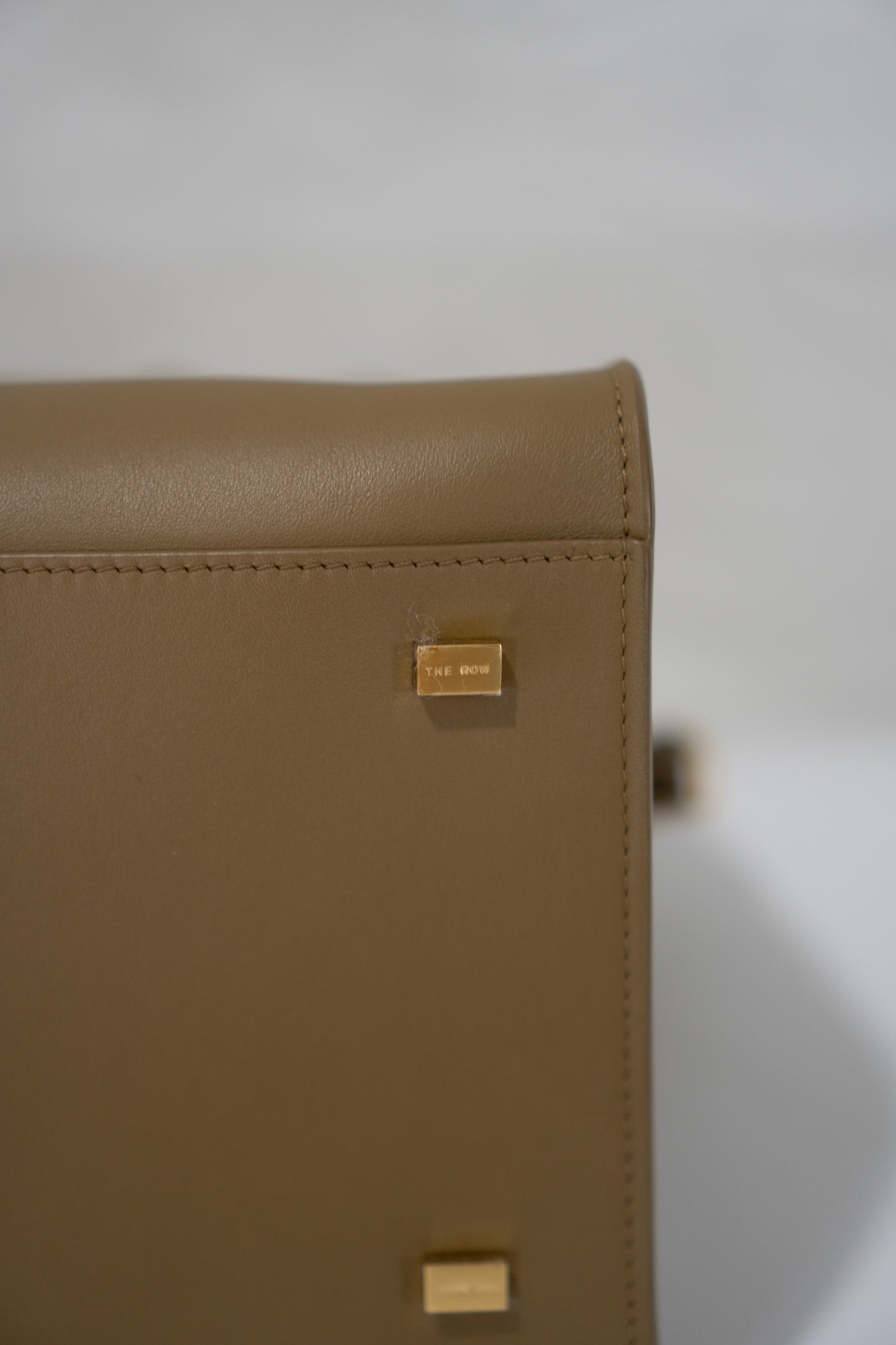Margaux 12 Bag – Dark Beige Smooth Calfskin Leather with Gold Hardware