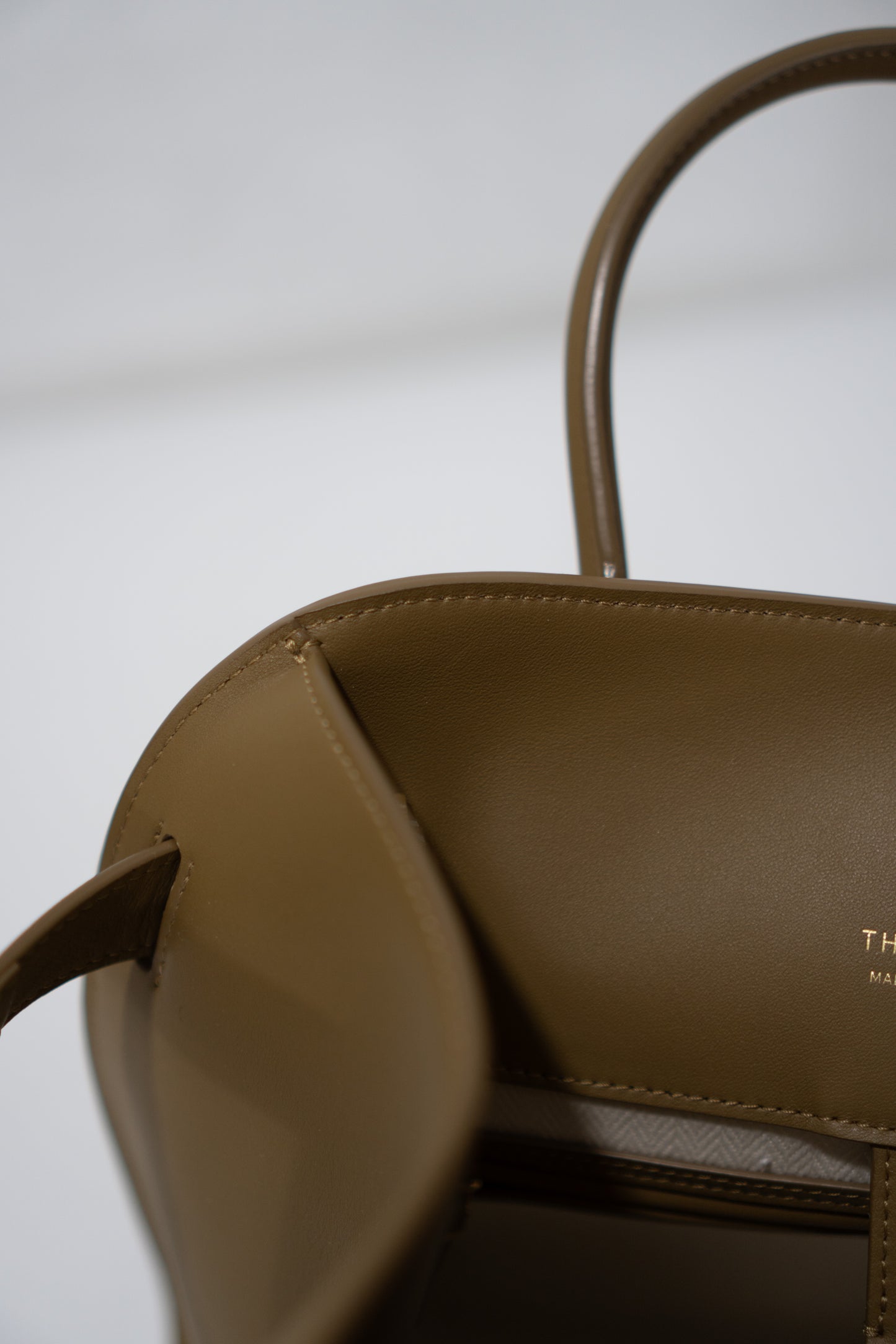 Margaux 12 Bag – Dark Beige Smooth Calfskin Leather with Gold Hardware