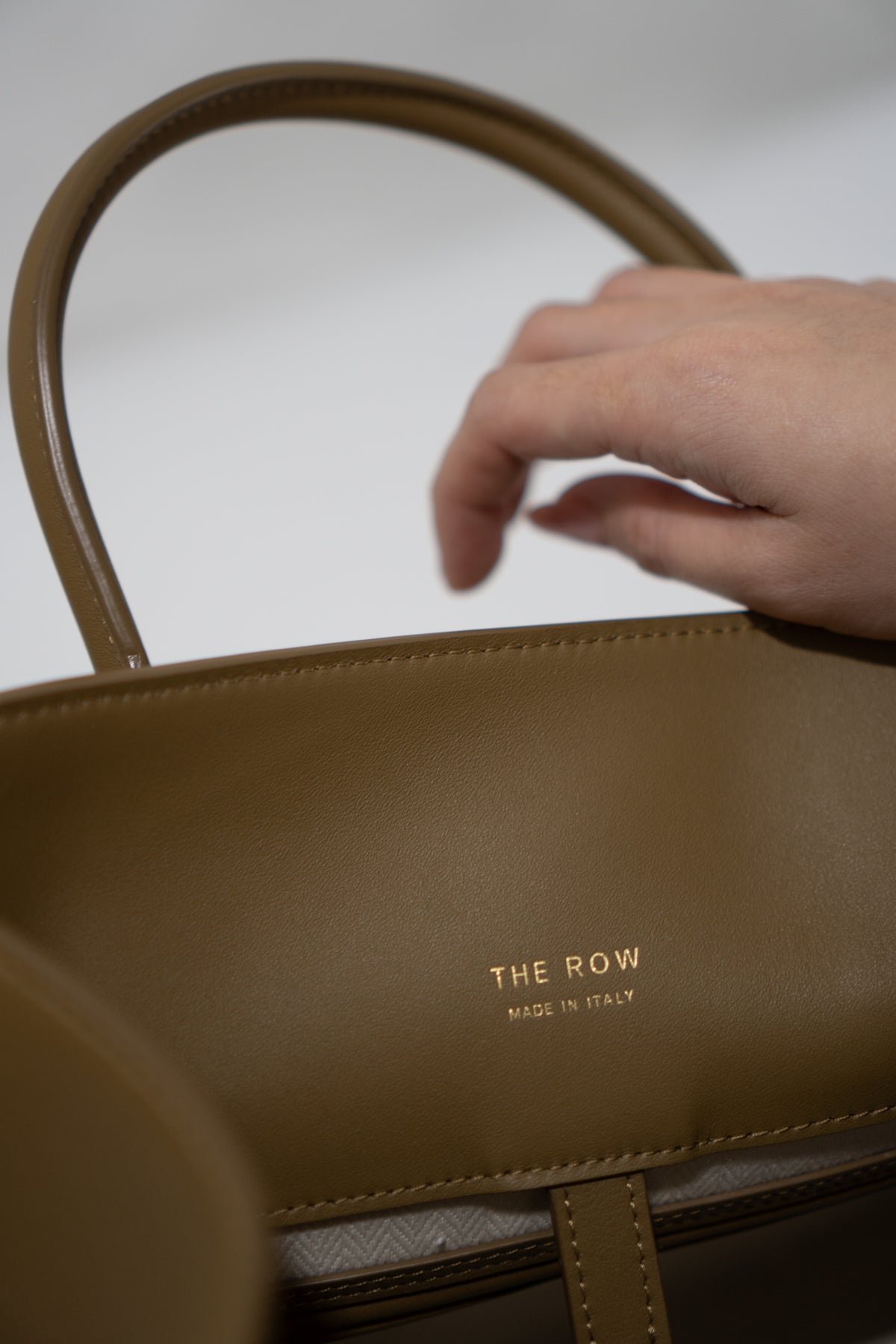 Margaux 12 Bag – Dark Beige Smooth Calfskin Leather with Gold Hardware