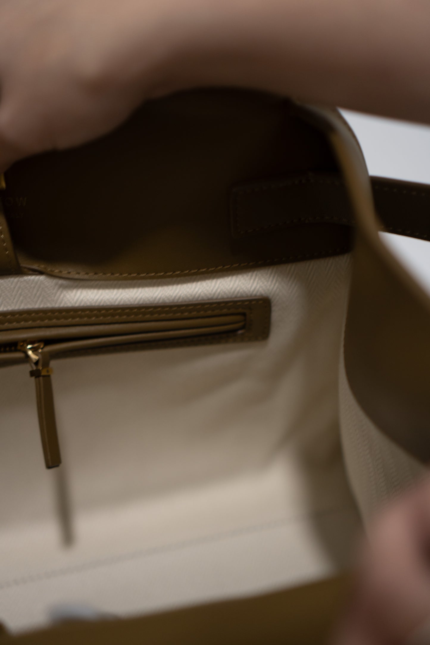 Margaux 12 Bag – Dark Beige Smooth Calfskin Leather with Gold Hardware