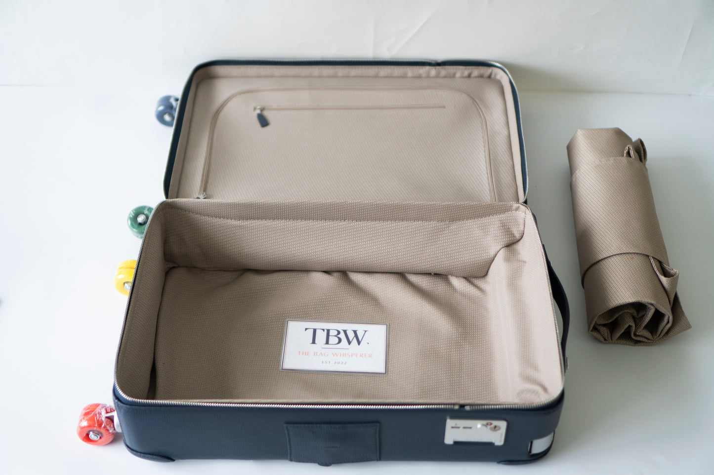 R.M.S Cabin Suitcase – Pacific Canvas with Taurillon Leather