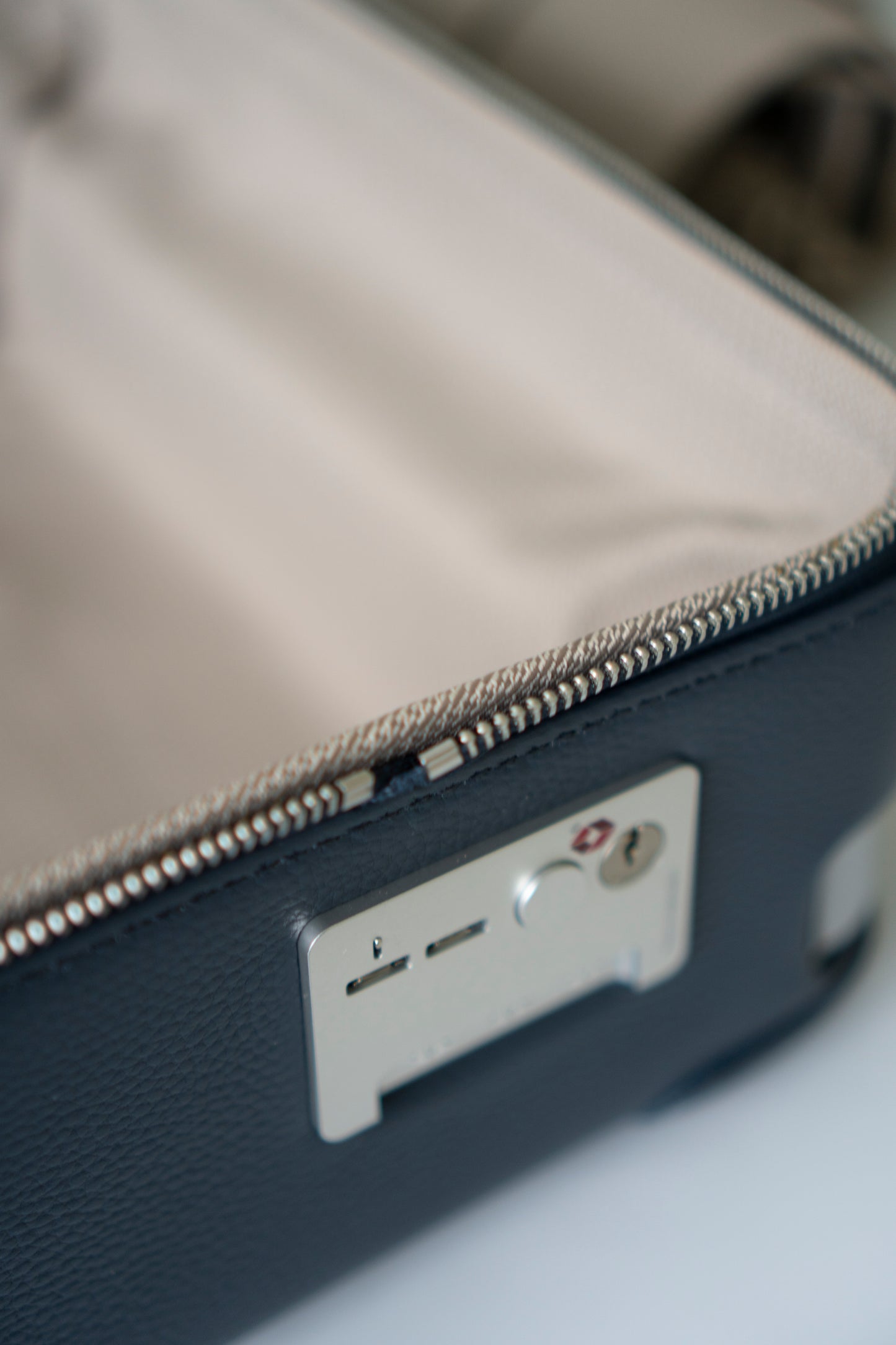 R.M.S Cabin Suitcase – Pacific Canvas with Taurillon Leather