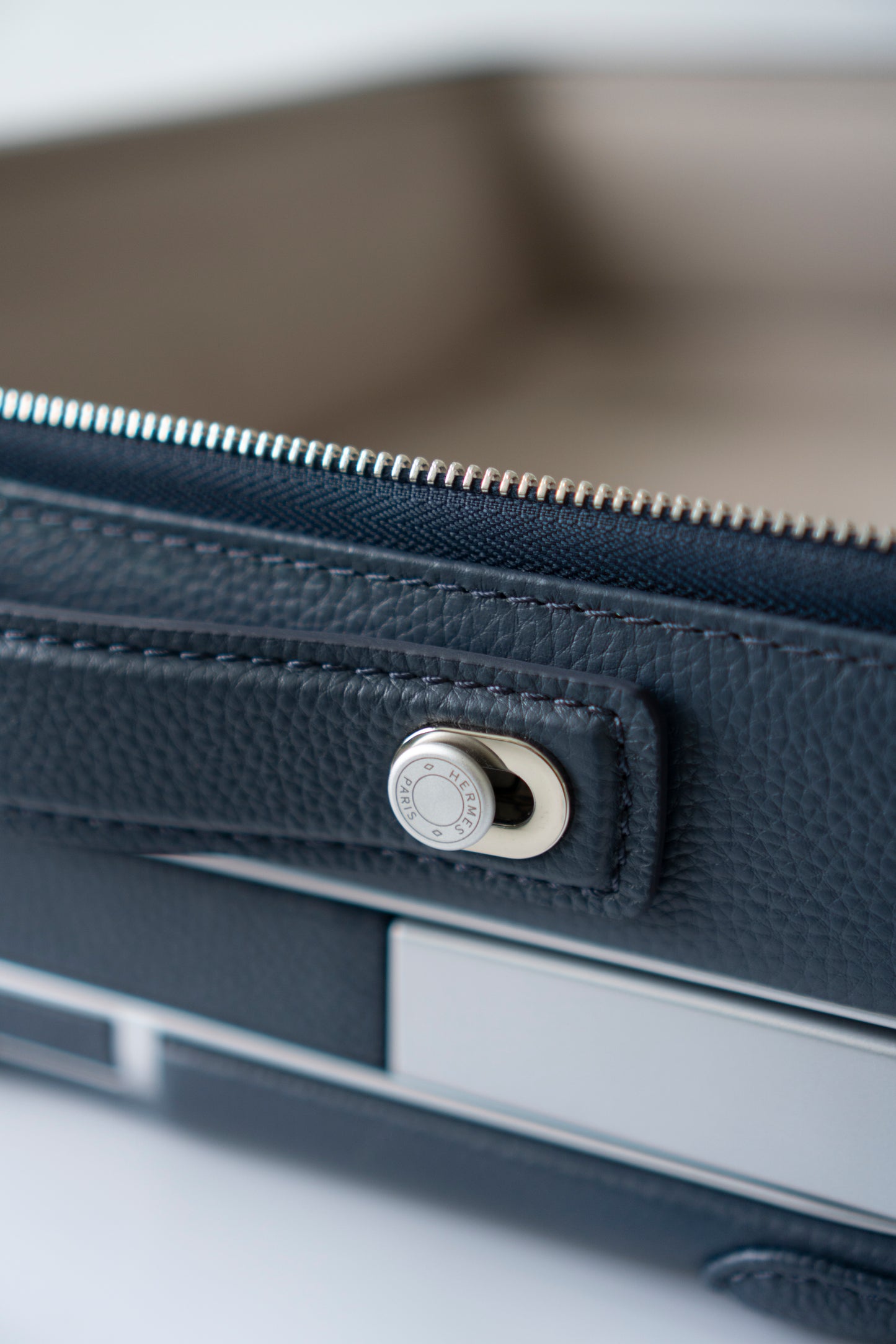 R.M.S Cabin Suitcase – Pacific Canvas with Taurillon Leather