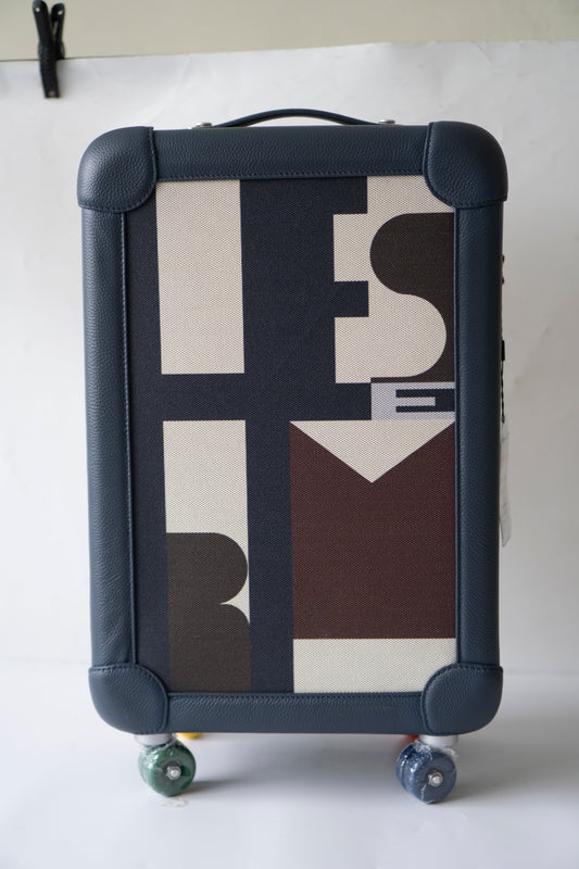 R.M.S Cabin Suitcase – Pacific Canvas with Taurillon Leather