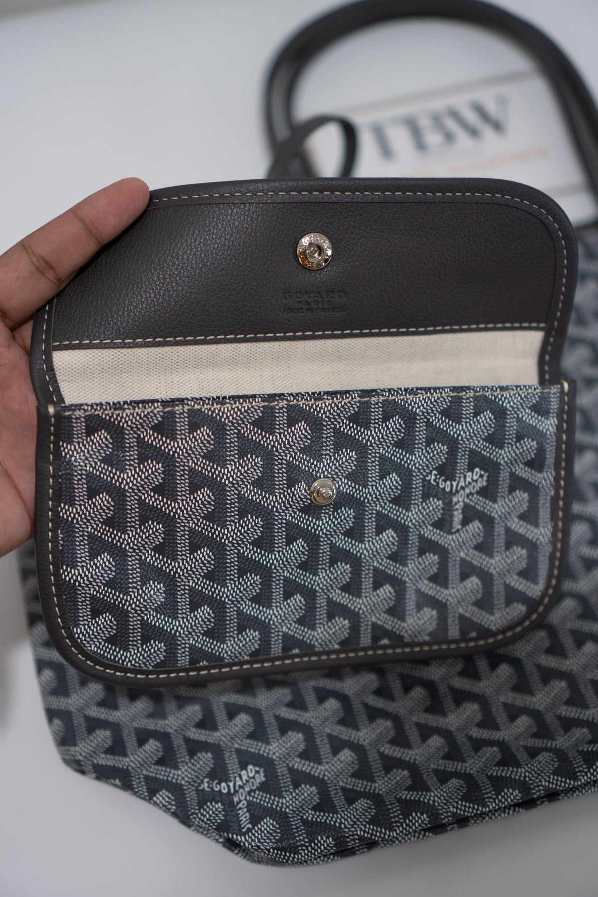 Saint Louis PM – Grey Canvas Tote Bag