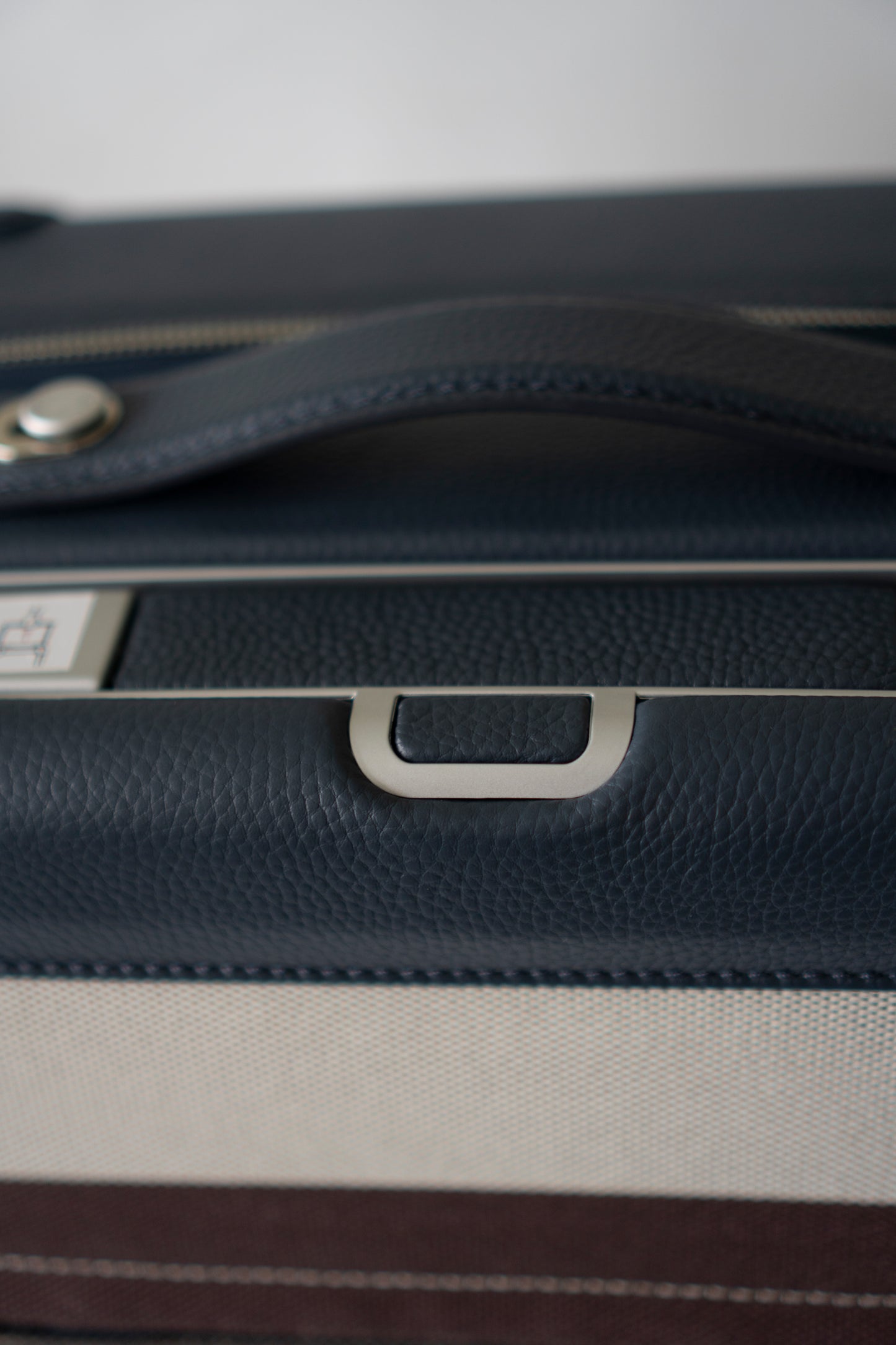 R.M.S Cabin Suitcase – Pacific Canvas with Taurillon Leather