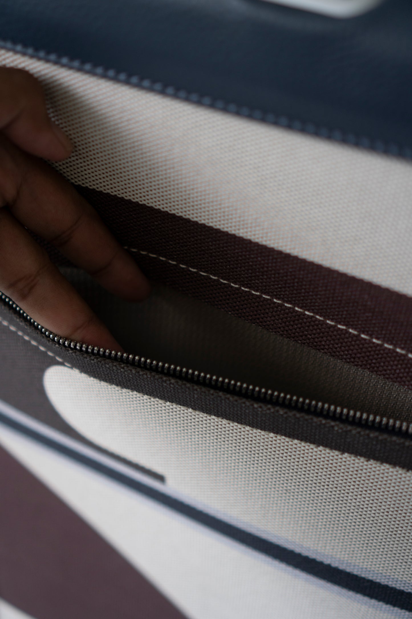 R.M.S Cabin Suitcase – Pacific Canvas with Taurillon Leather