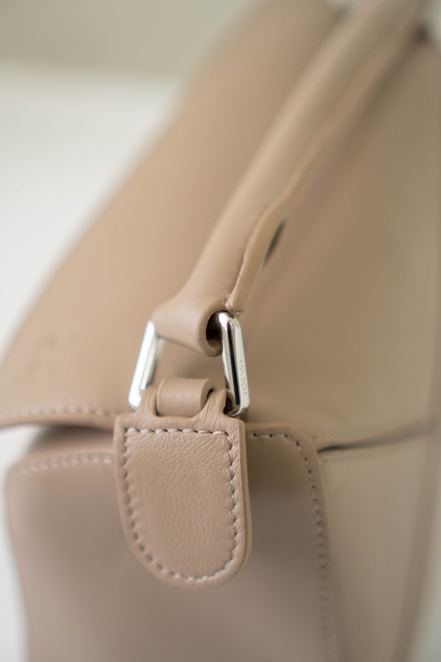 Puzzle Featherlight in Sand/Clay Beige Soft Grained Calfskin with Silver Hardware