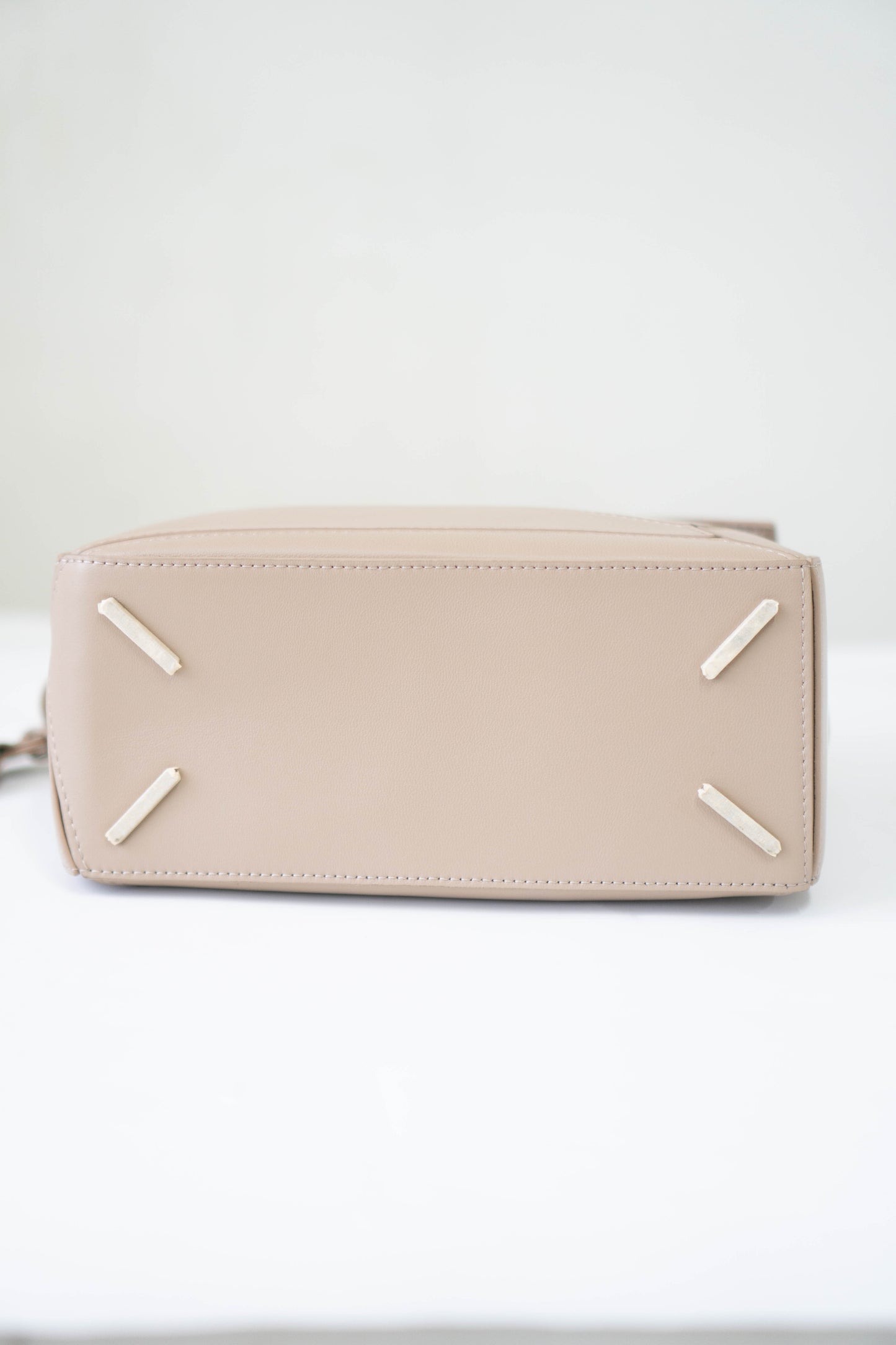 Puzzle Featherlight in Sand/Clay Beige Soft Grained Calfskin with Silver Hardware