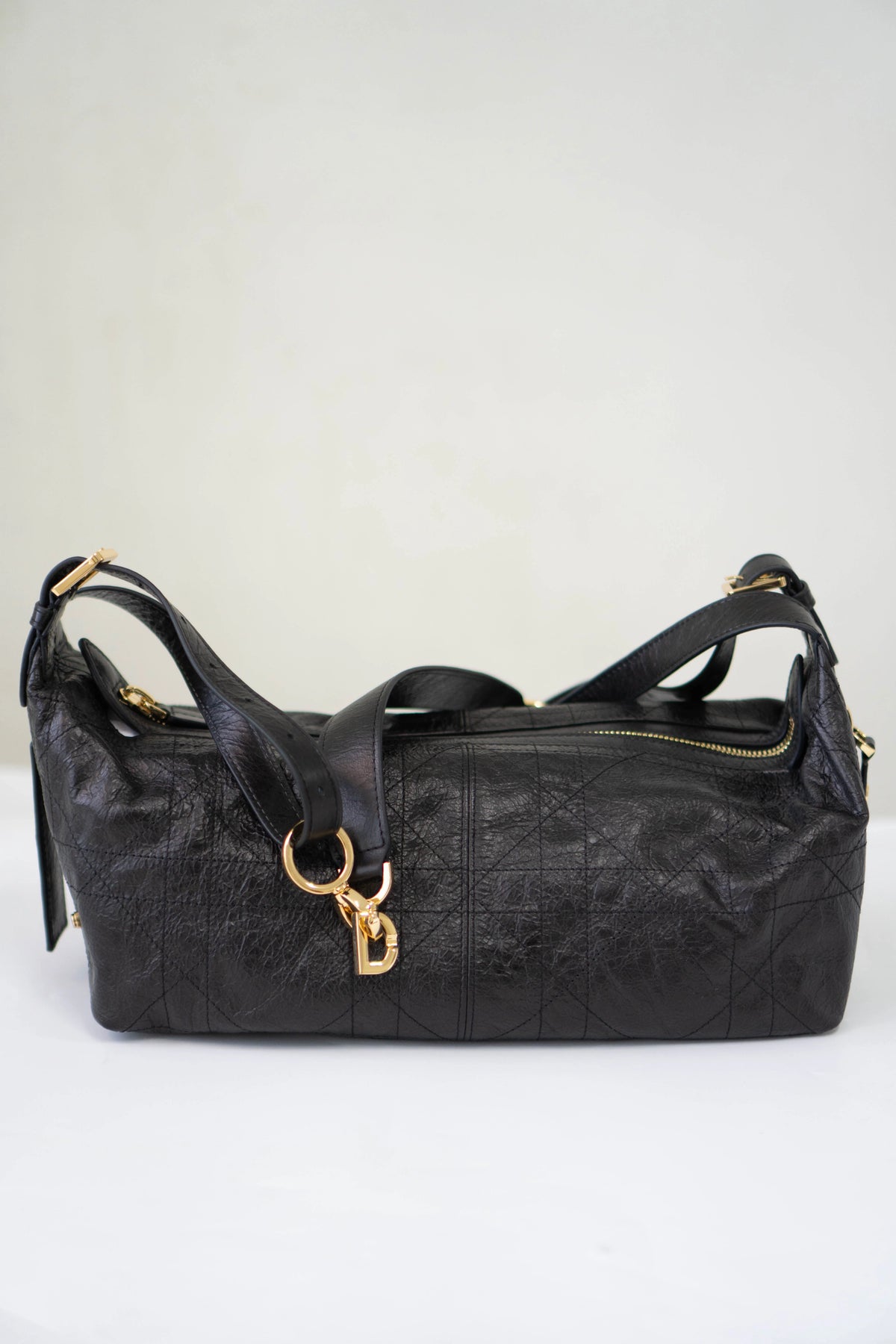 D-Journey crinkled calfskin leather