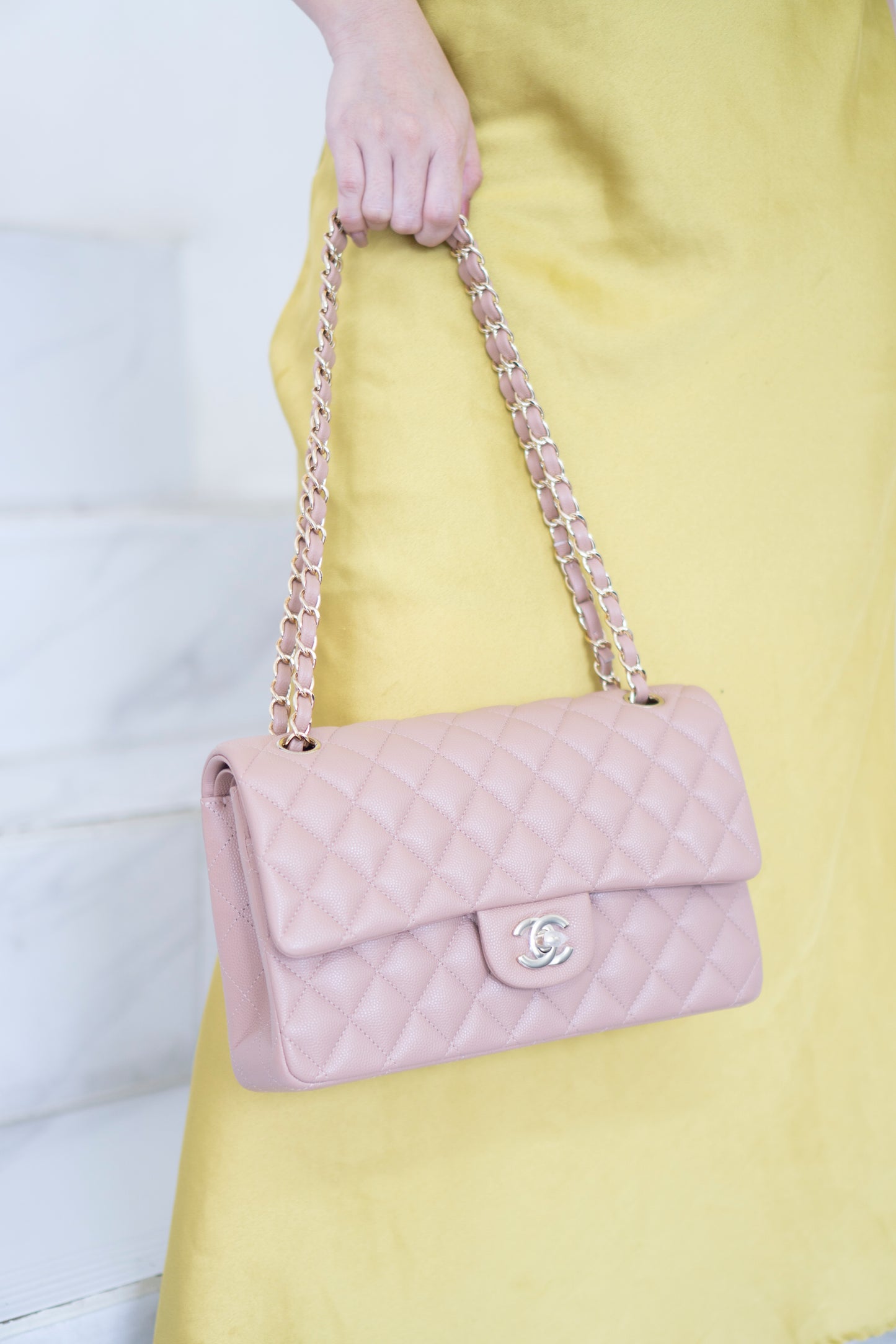 Classic Flap Medium – Dark Beige Caviar with Gold Hardware