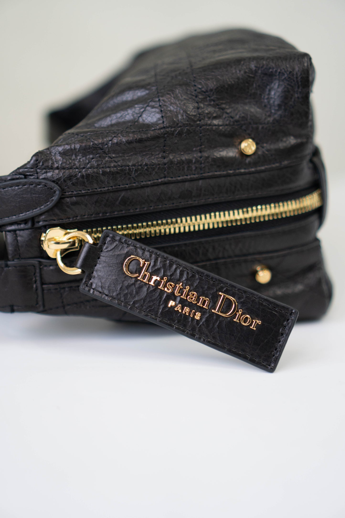 D-Journey crinkled calfskin leather