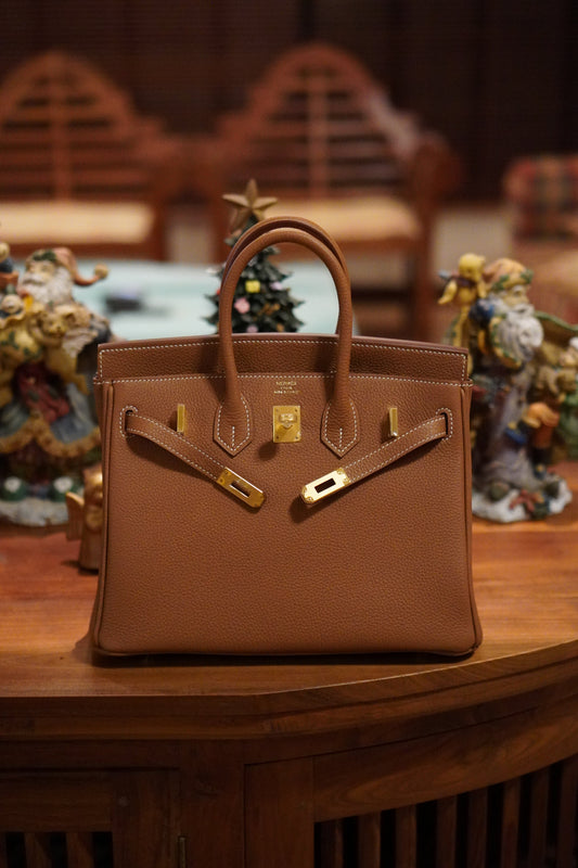 BK 25 in classic Gold Togo leather