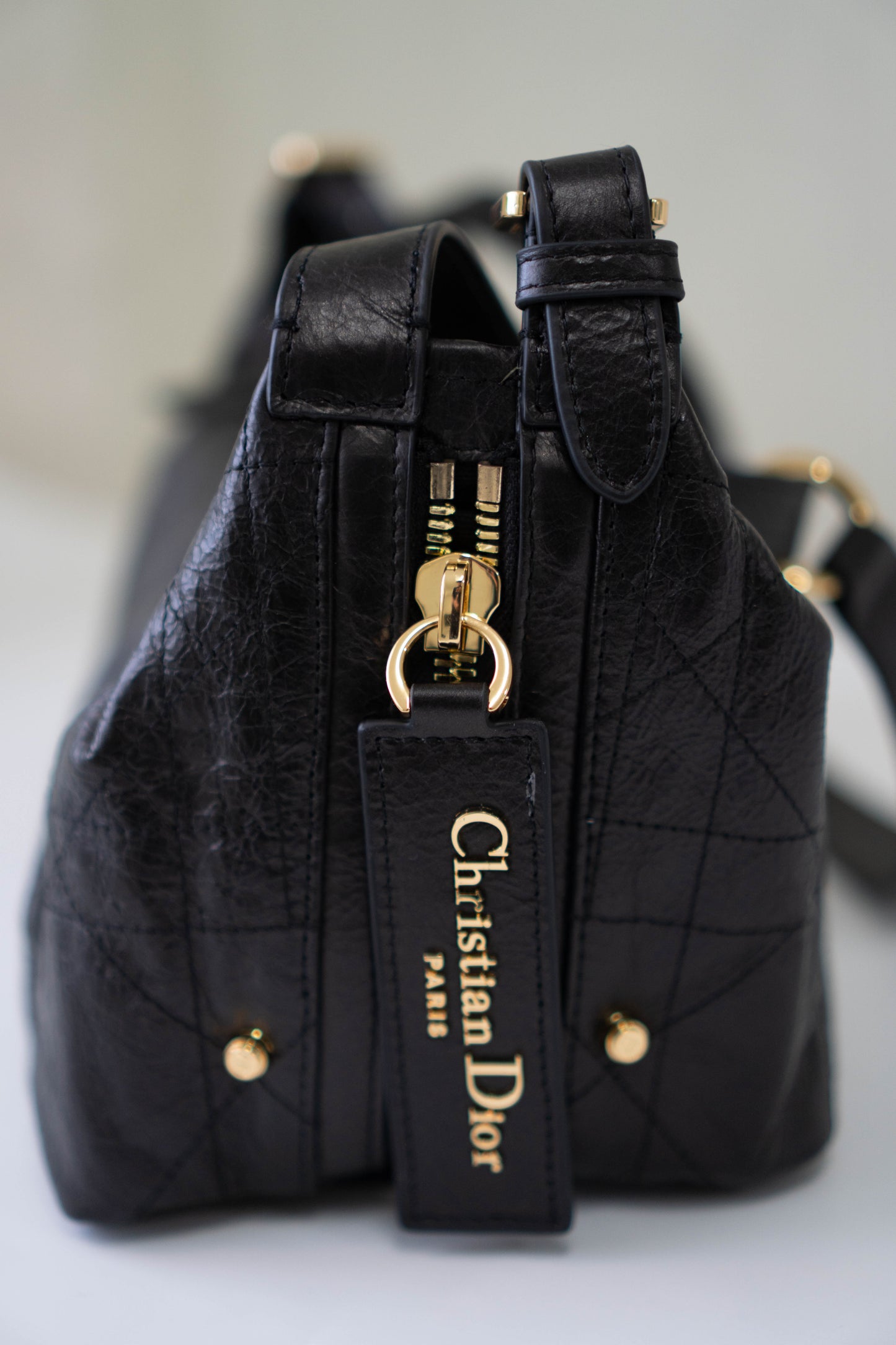 D-Journey crinkled calfskin leather