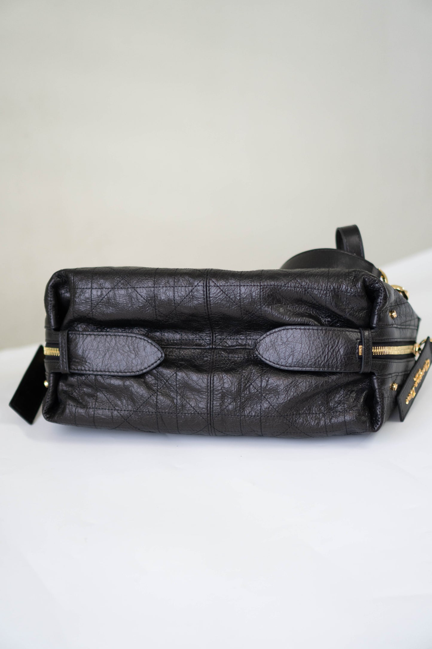 D-Journey crinkled calfskin leather