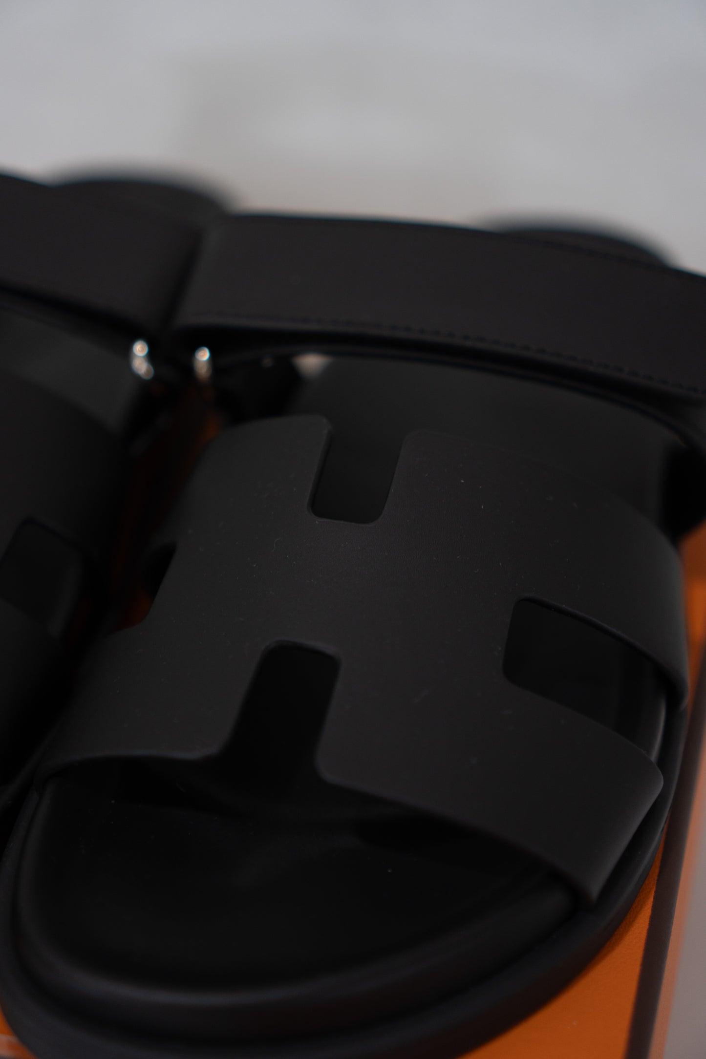 Chypre Sandal – Black Calfskin Leather with Black Molded Sole
