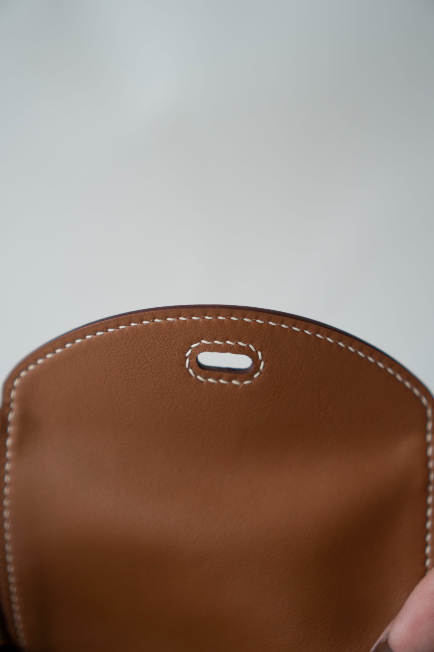 Mini Lindy in Gold Swift Leather with Gold Hardware