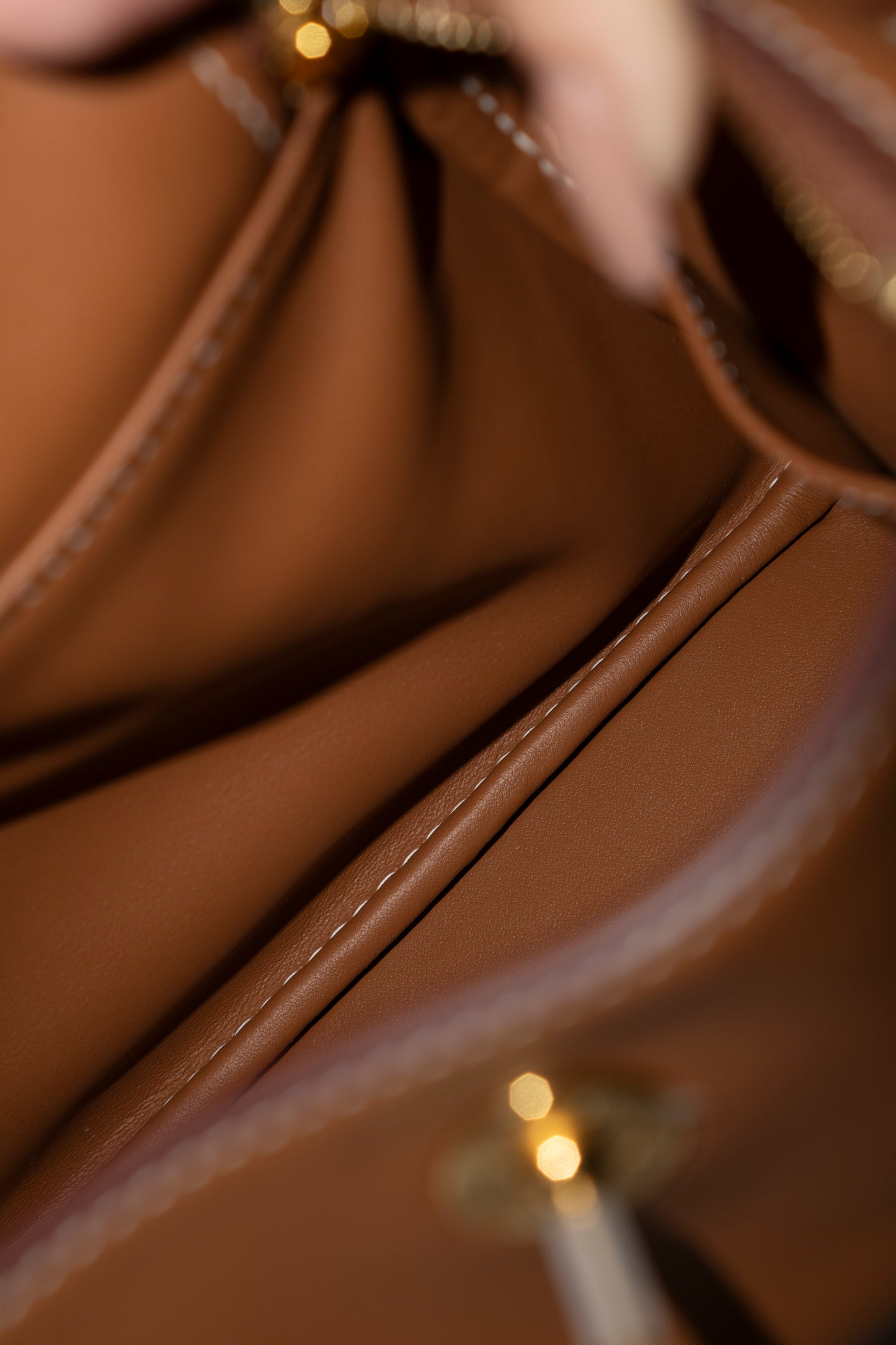 Mini Lindy in Gold Swift Leather with Gold Hardware