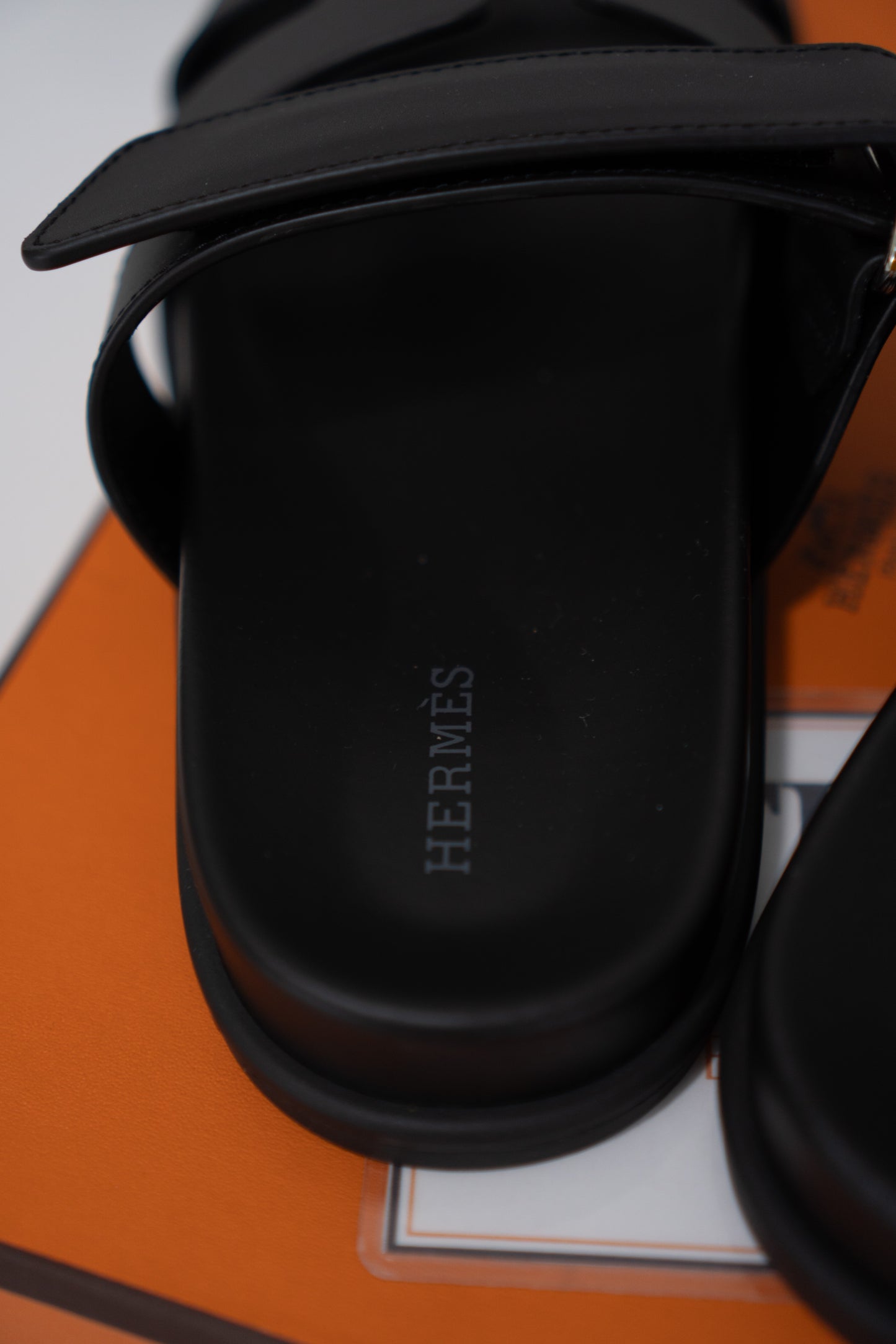 Chypre Sandal – Black Calfskin Leather with Black Molded Sole