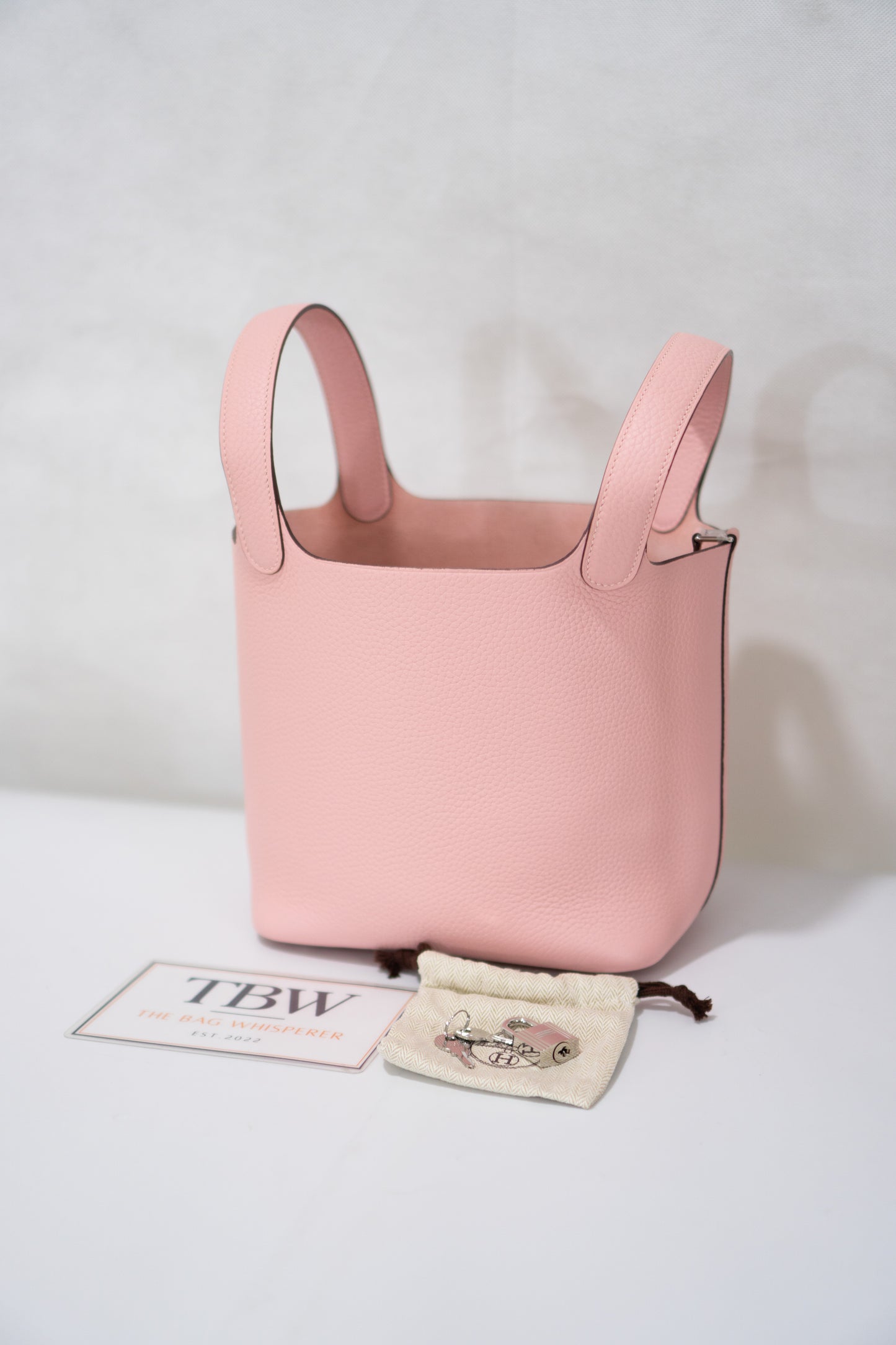 Picotin Lock 18 – Rose Sakura Clemence Leather with Palladium Hardware