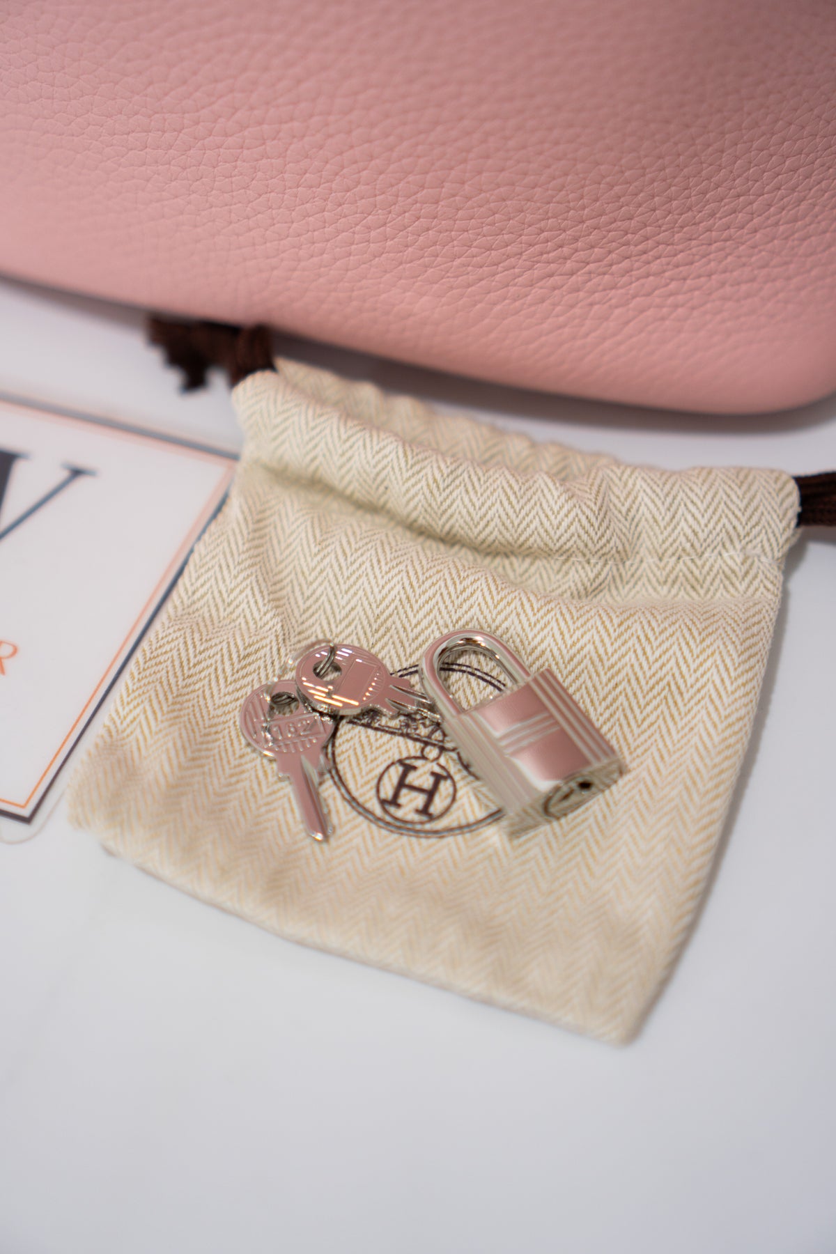 Picotin Lock 18 – Rose Sakura Clemence Leather with Palladium Hardware