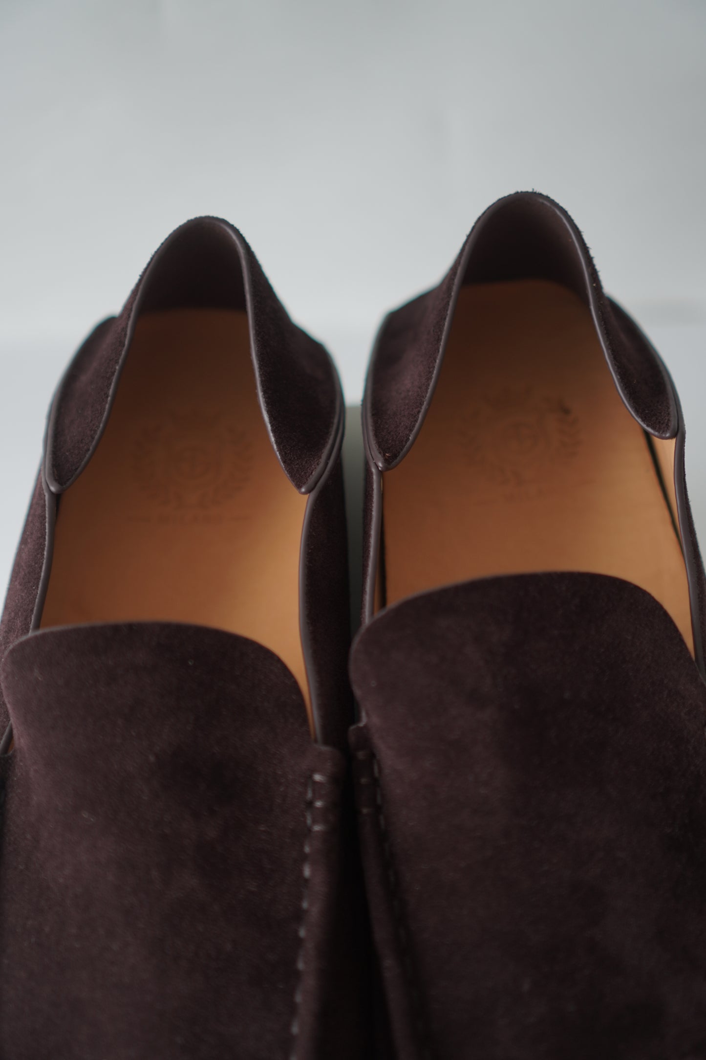 Suede Men's Driving Loafers – Dark Chocolate Brown