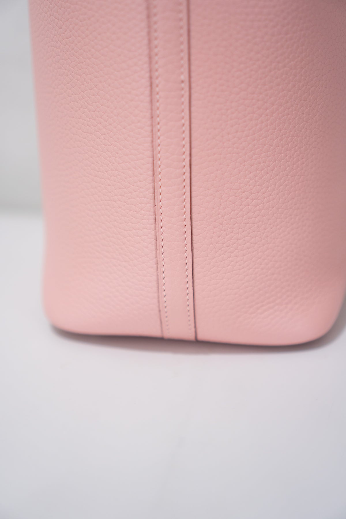 Picotin Lock 18 – Rose Sakura Clemence Leather with Palladium Hardware