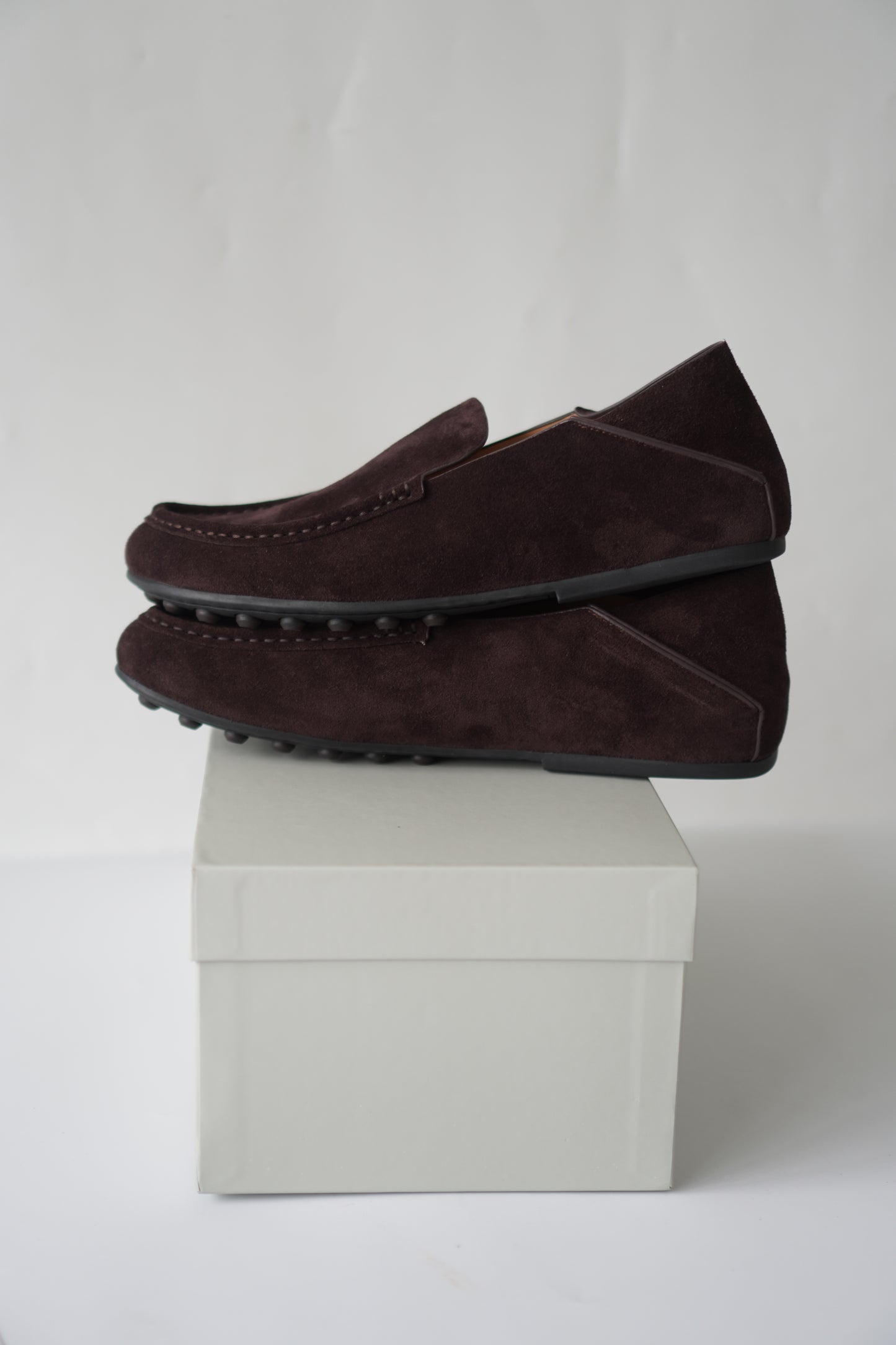 Suede Men's Driving Loafers – Dark Chocolate Brown