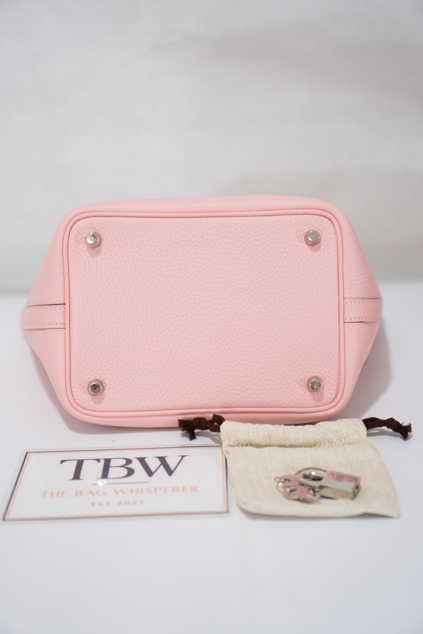 Picotin Lock 18 – Rose Sakura Clemence Leather with Palladium Hardware
