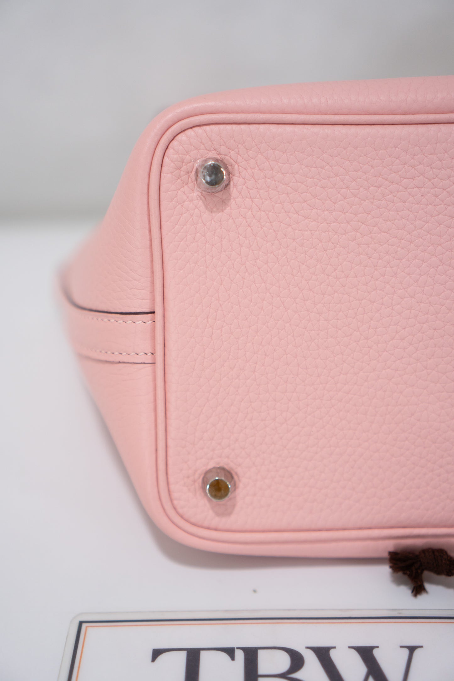 Picotin Lock 18 – Rose Sakura Clemence Leather with Palladium Hardware