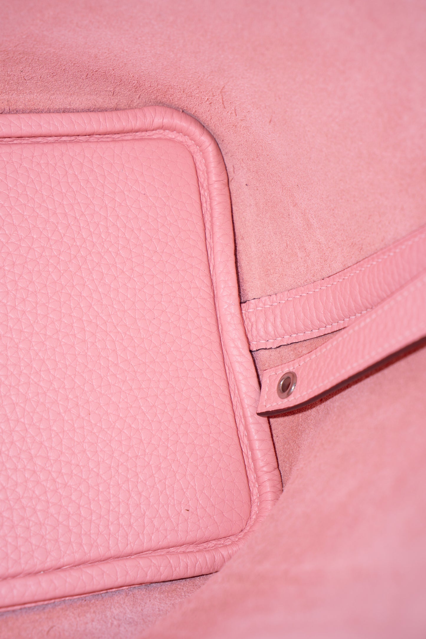 Picotin Lock 18 – Rose Sakura Clemence Leather with Palladium Hardware
