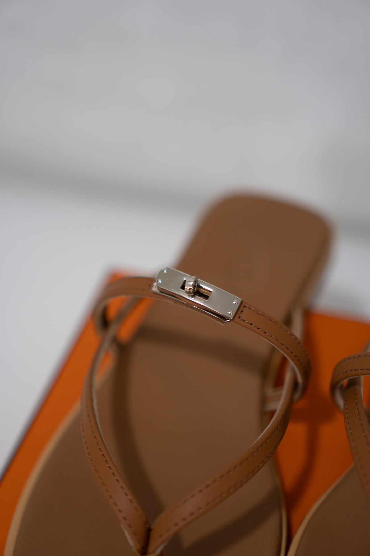 Miss Sandal – Gold Veau Calfskin Leather