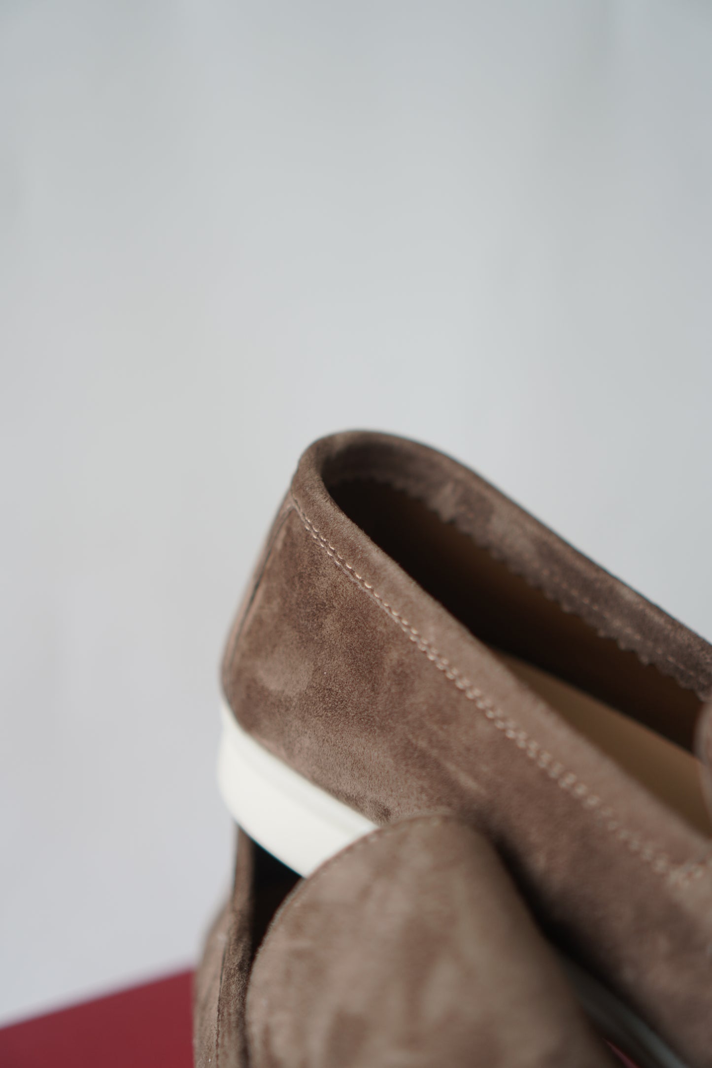 Suede Slip-On Loafers – Taupe Brown