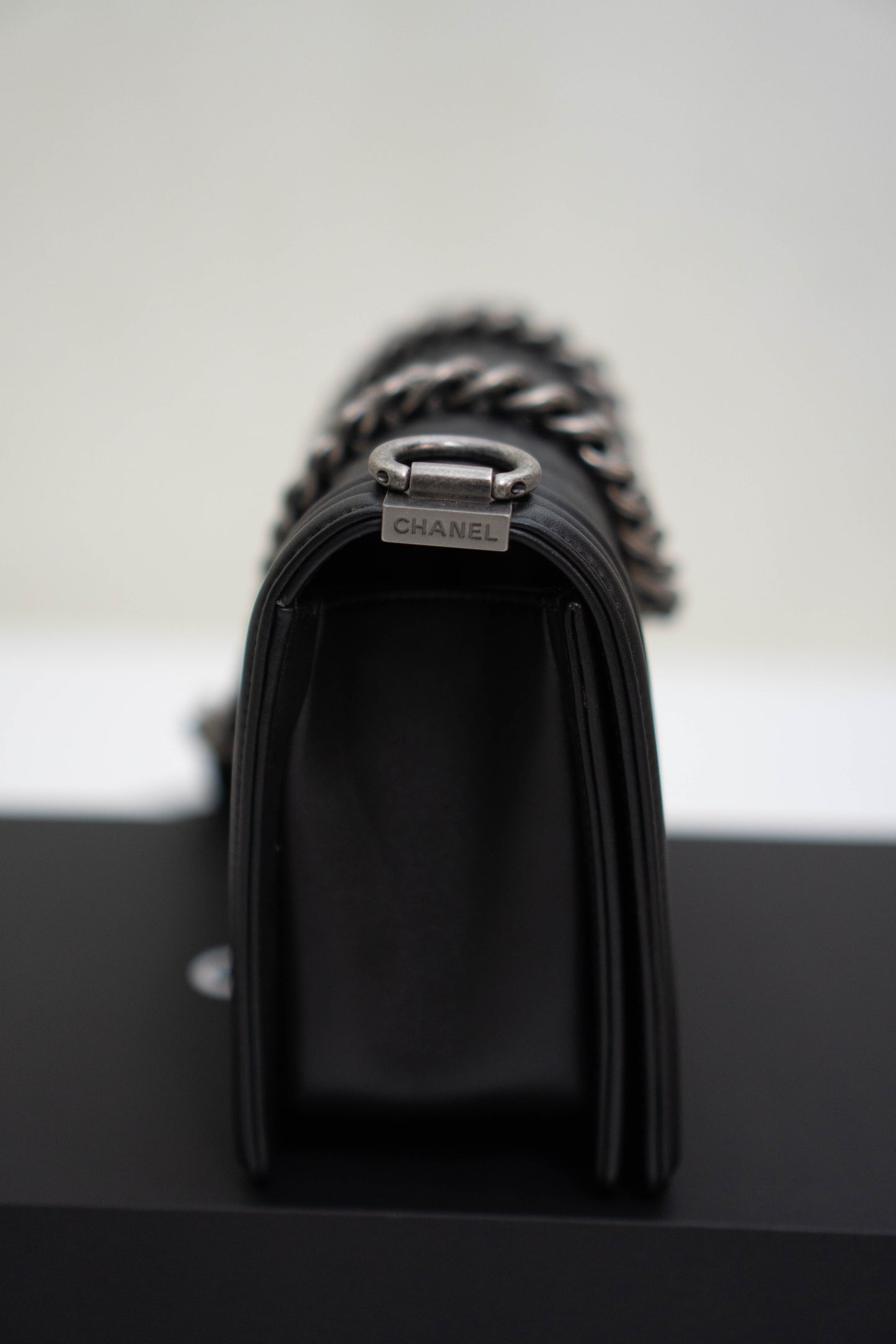Le Boy in Black Quilted Calfskin with Ruthenium Hardware