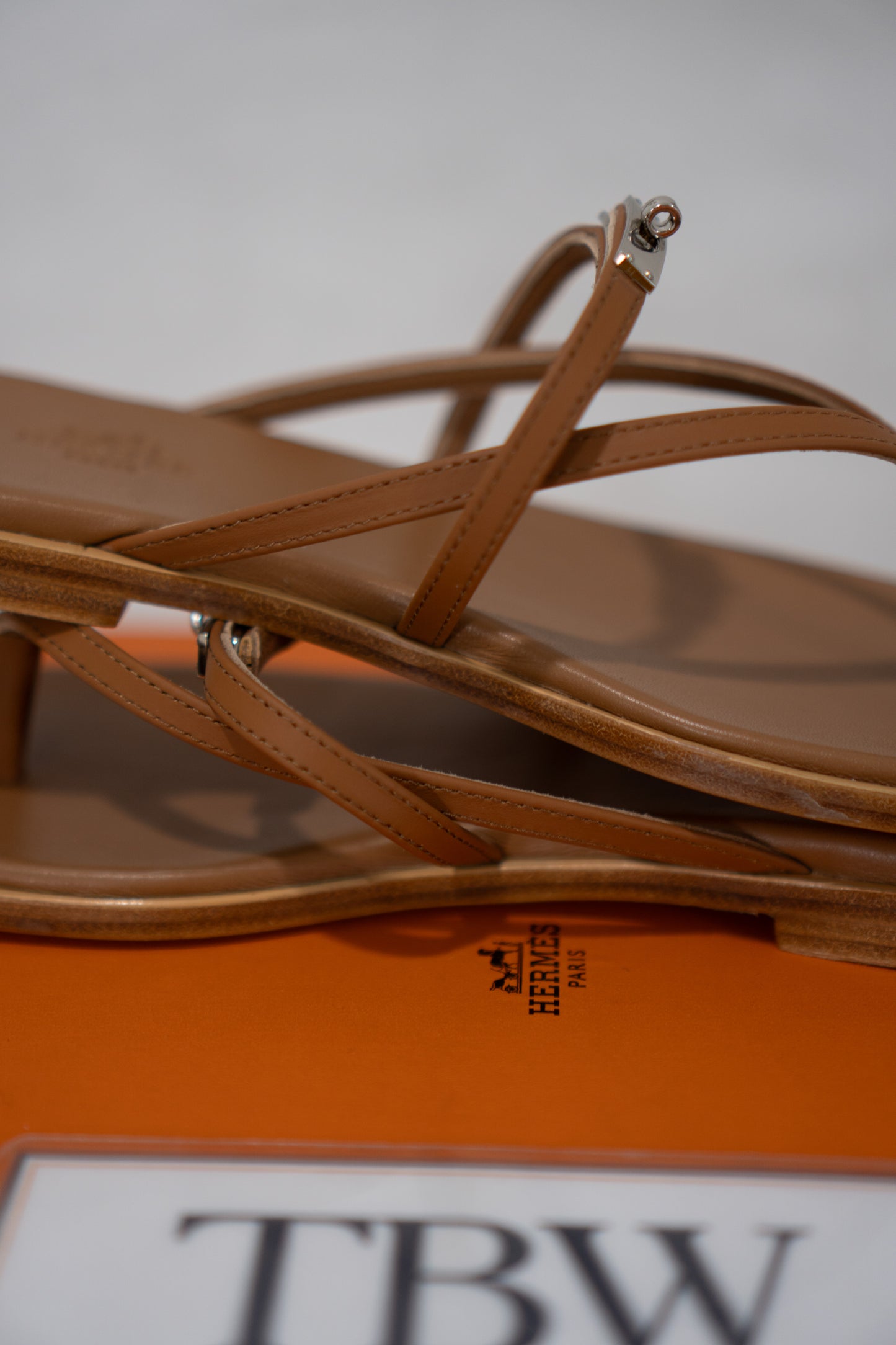 Miss Sandal – Gold Veau Calfskin Leather