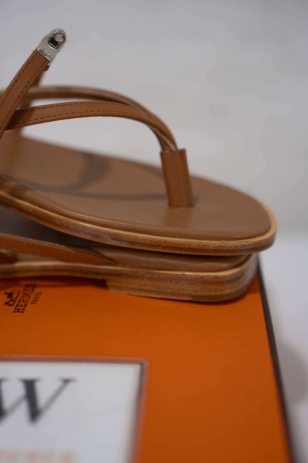 Miss Sandal – Gold Veau Calfskin Leather