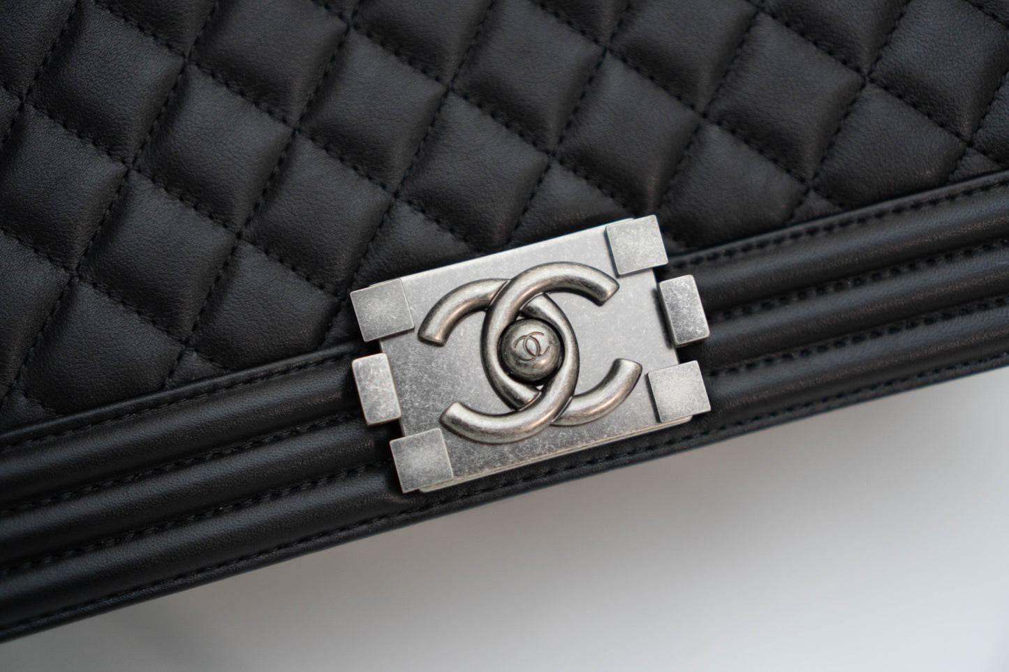 Le Boy in Black Quilted Calfskin with Ruthenium Hardware