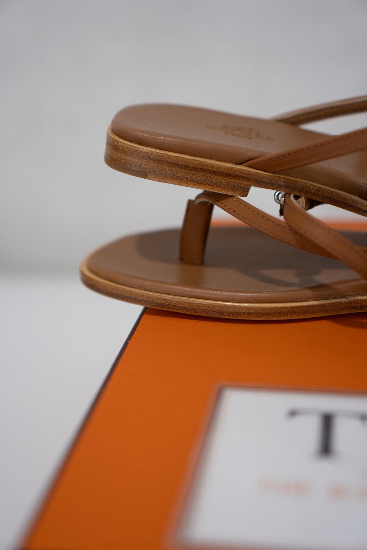 Miss Sandal – Gold Veau Calfskin Leather