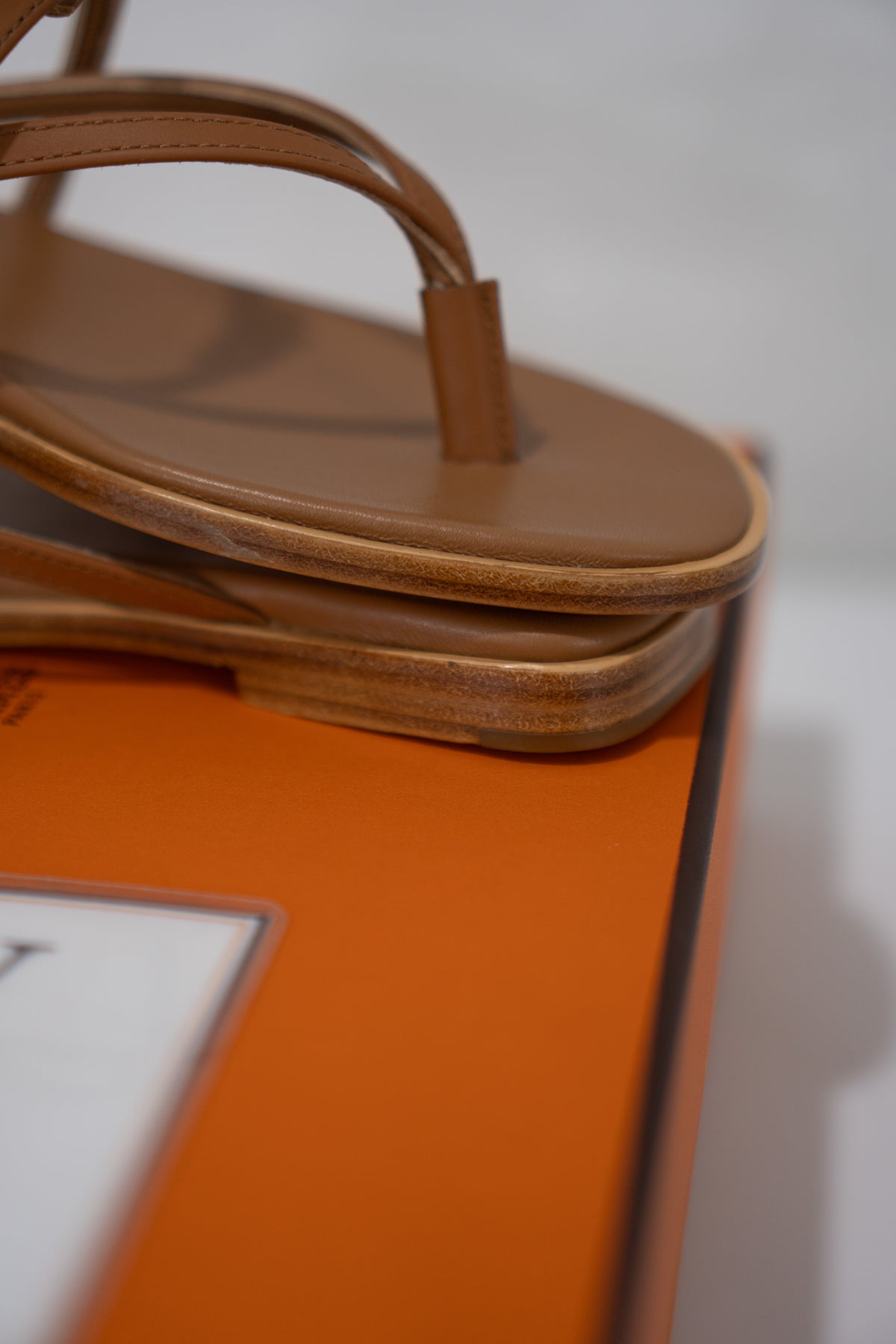 Miss Sandal – Gold Veau Calfskin Leather