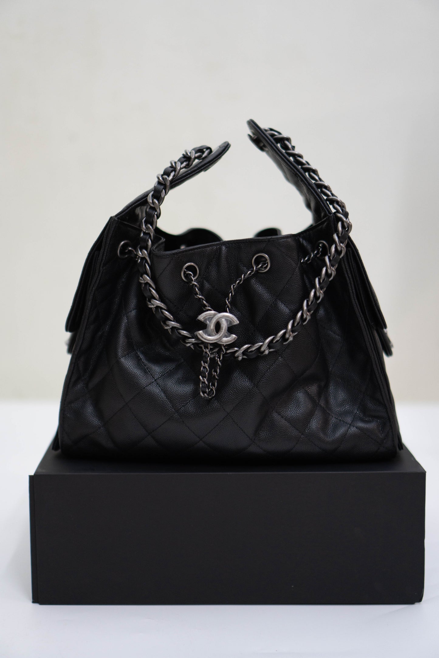 C25 Caviar Leather with Ruthenium-finish metal Size Small
