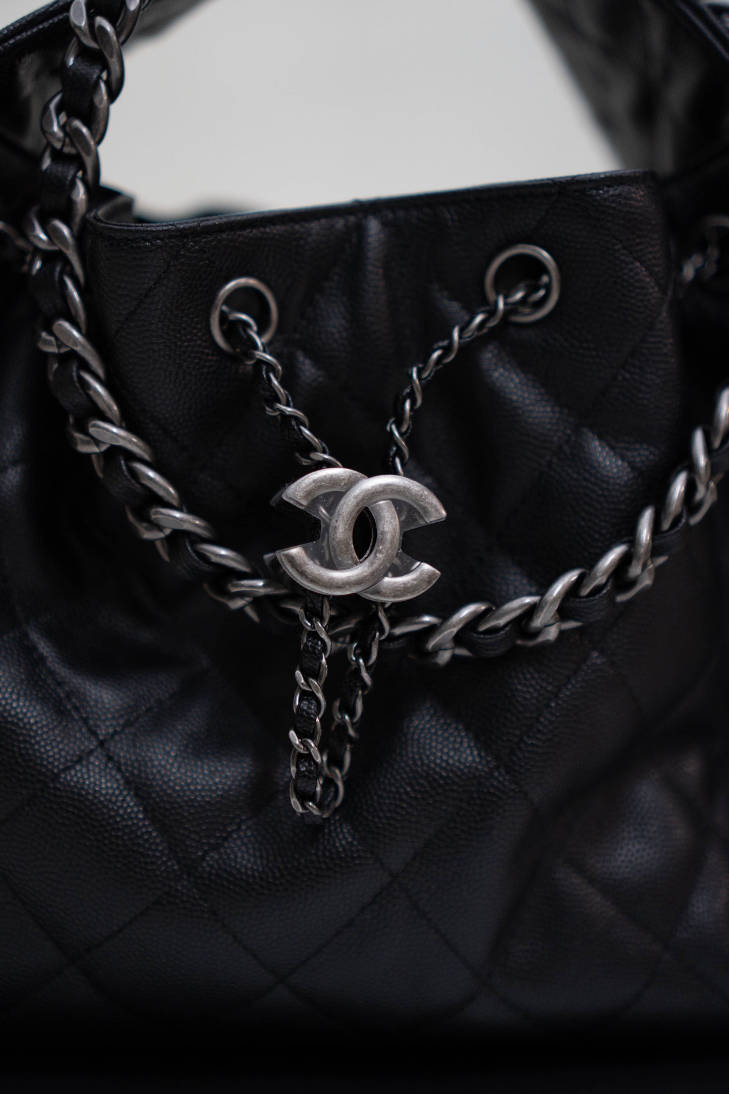 C25 Caviar Leather with Ruthenium-finish metal Size Small