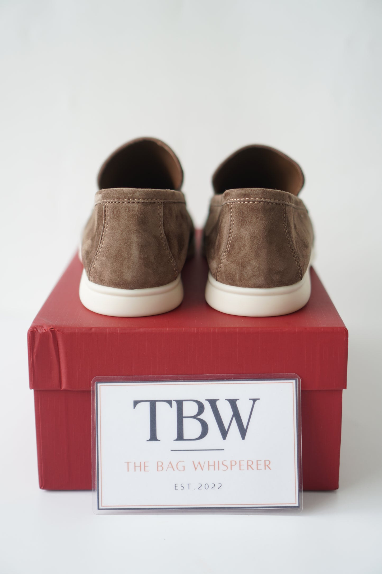 Suede Slip-On Loafers – Taupe Brown