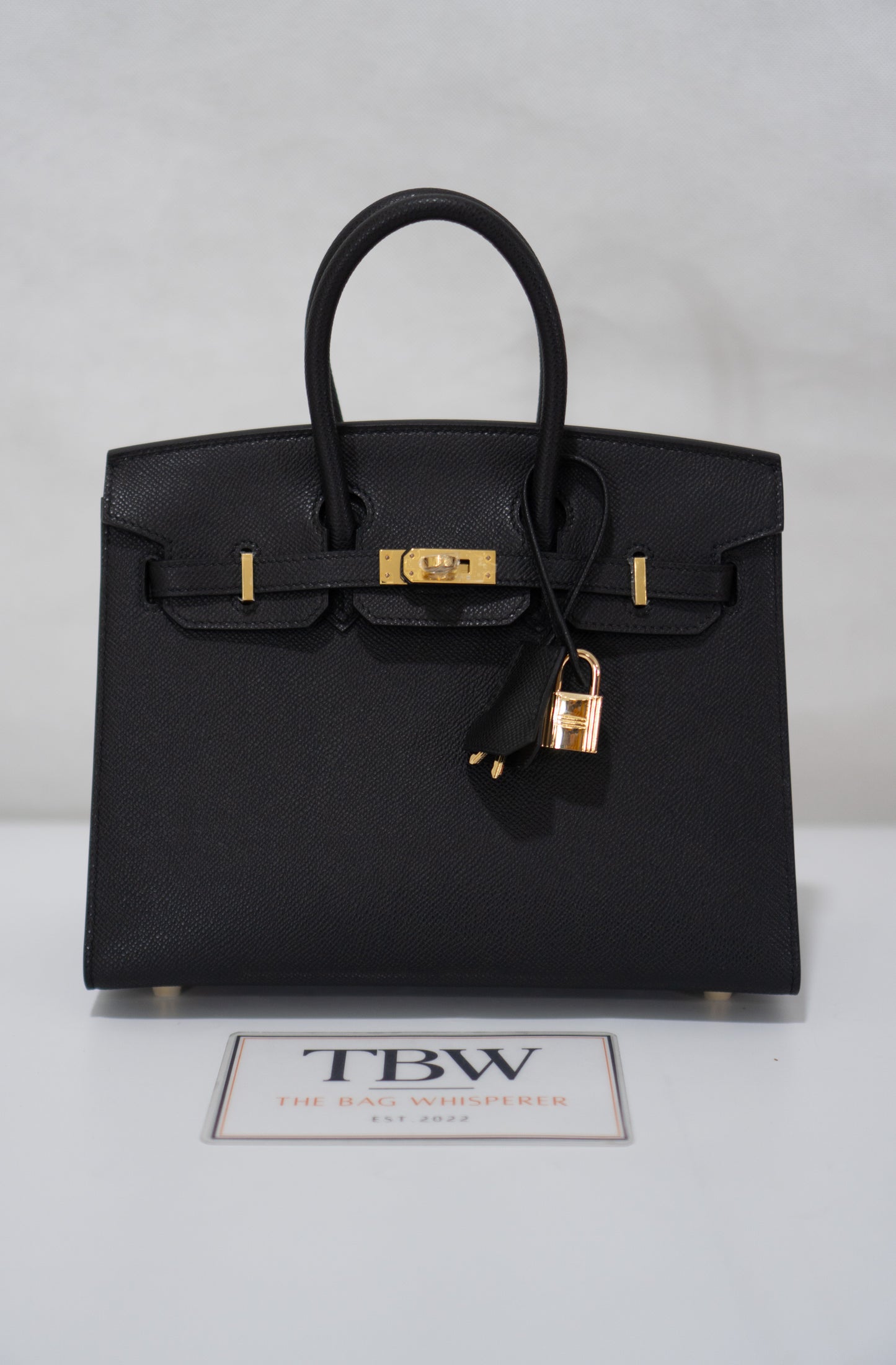 BK 25 – Black Epsom Leather with Gold Hardware