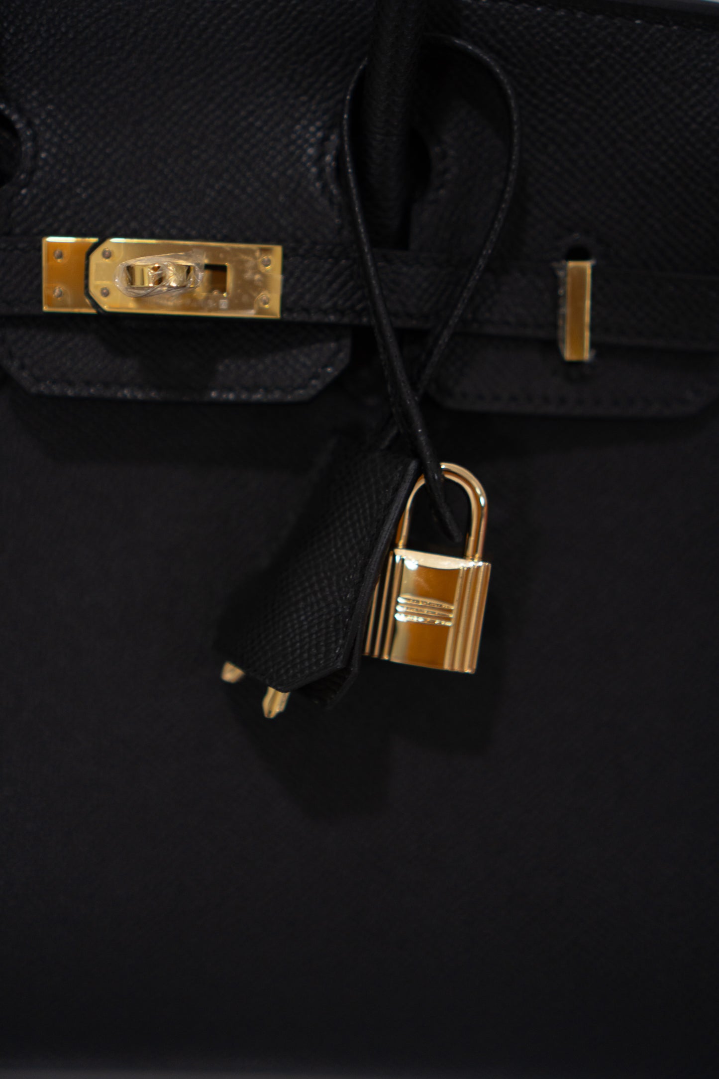BK 25 – Black Epsom Leather with Gold Hardware