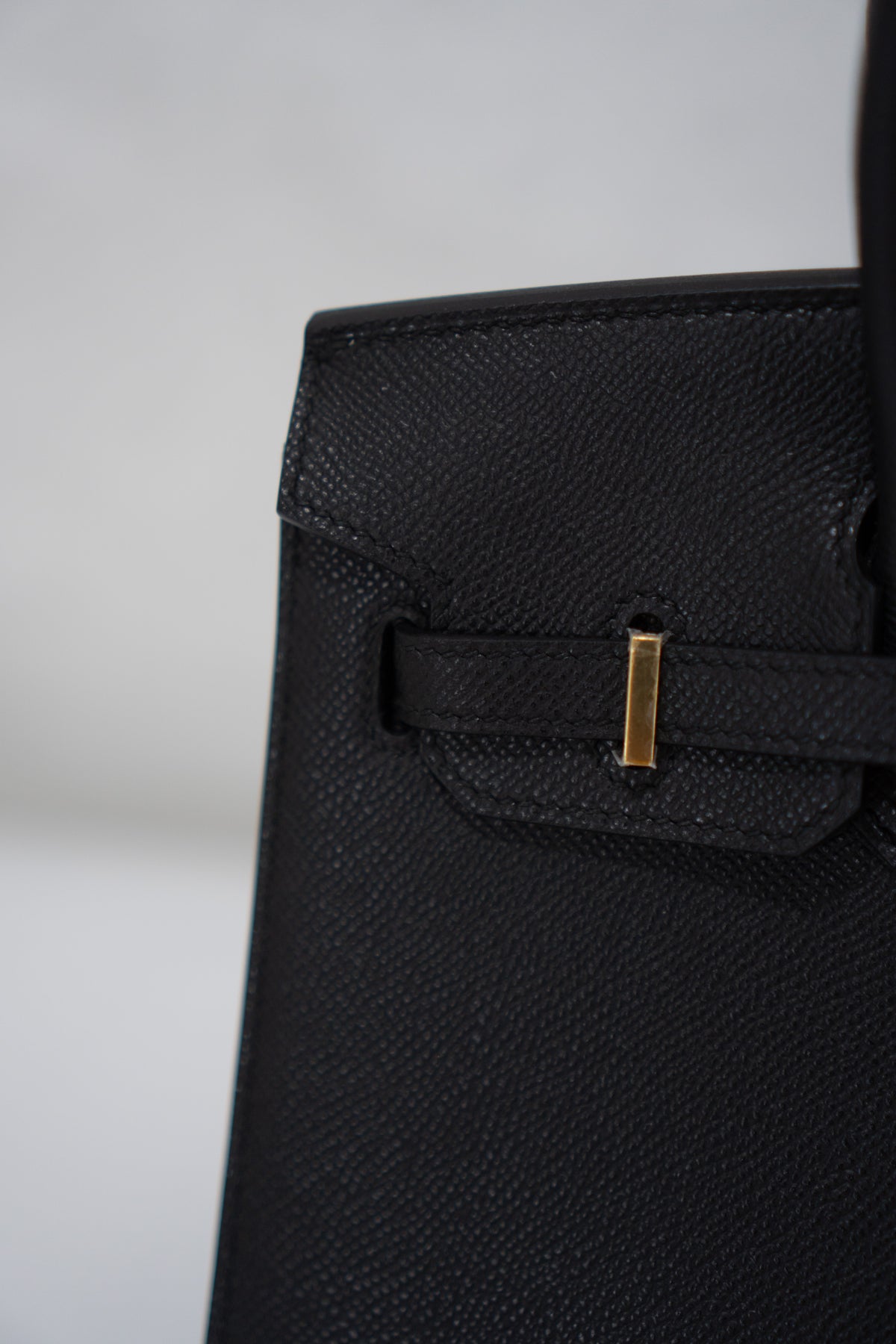 BK 25 – Black Epsom Leather with Gold Hardware